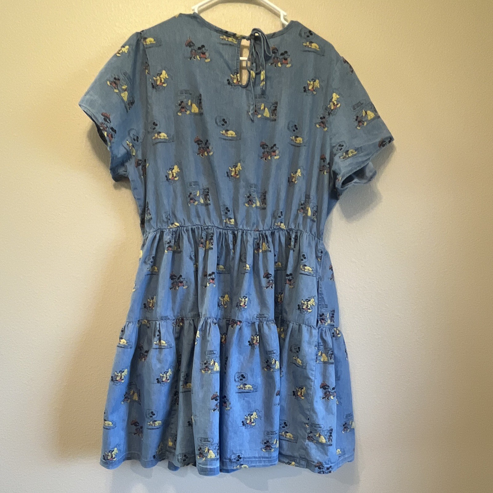 Disney Her Universe Mickey Minnie Pluto Chambray Cap Sleeve Dress 2X