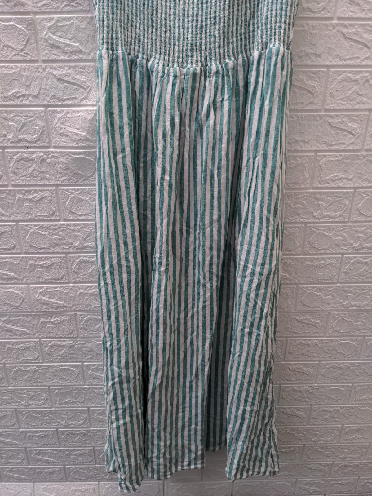 New Z Supply Bayside Stripe Linen Maxi Dress La Palma Sz L