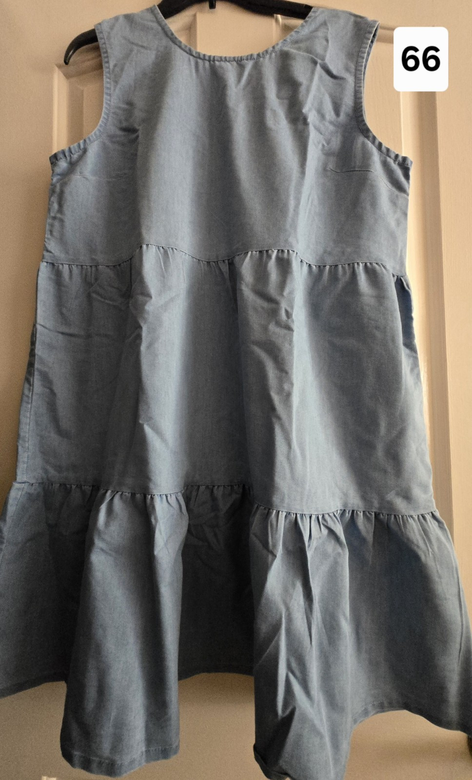 Millennium Woman’s Light Blue Knee High Sleeveless Dress. Sz XL, Fit With Large