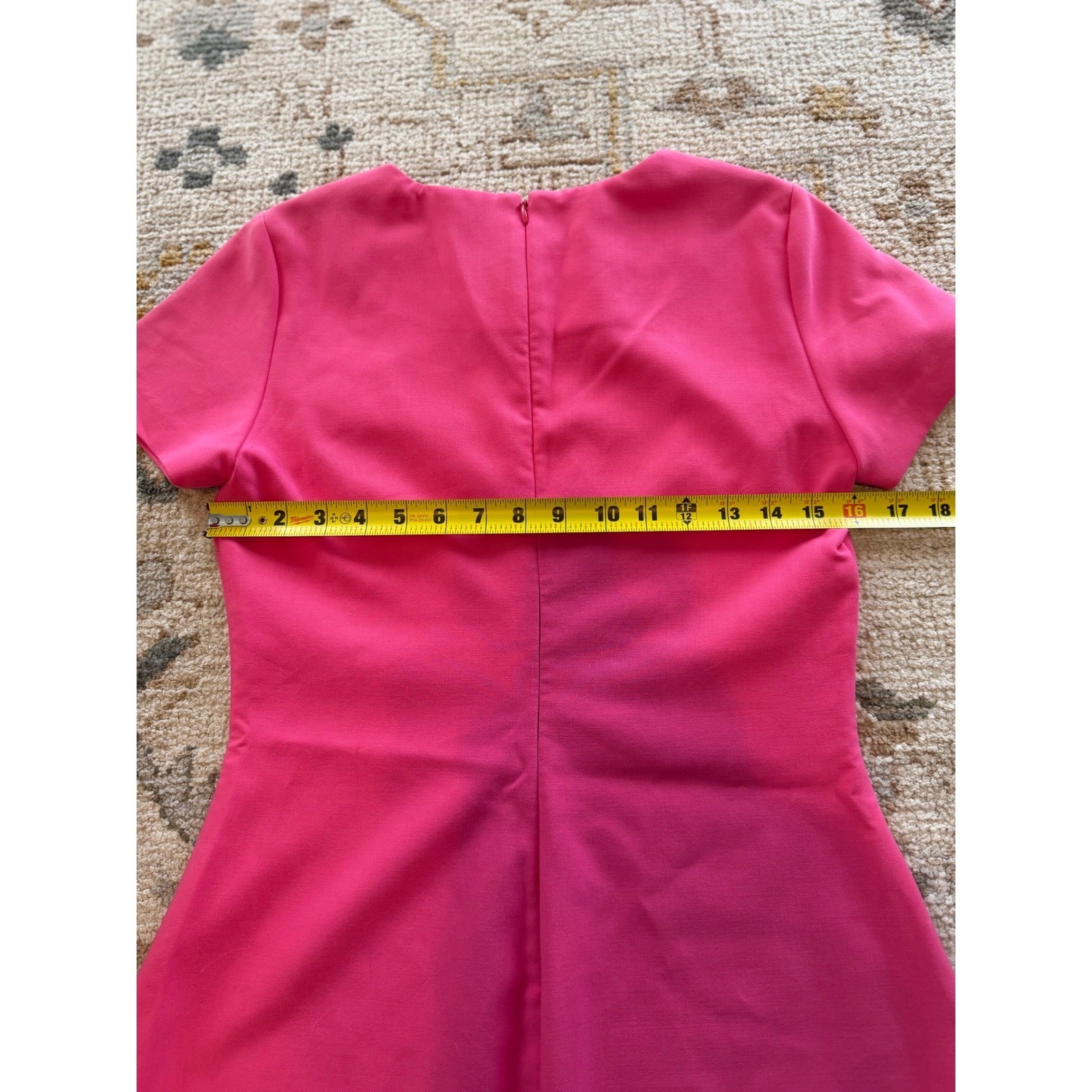 Likely Hot Pink Short Sleeve Mini Sheath Dress Womens Size 8 Crew Neck Cocktail