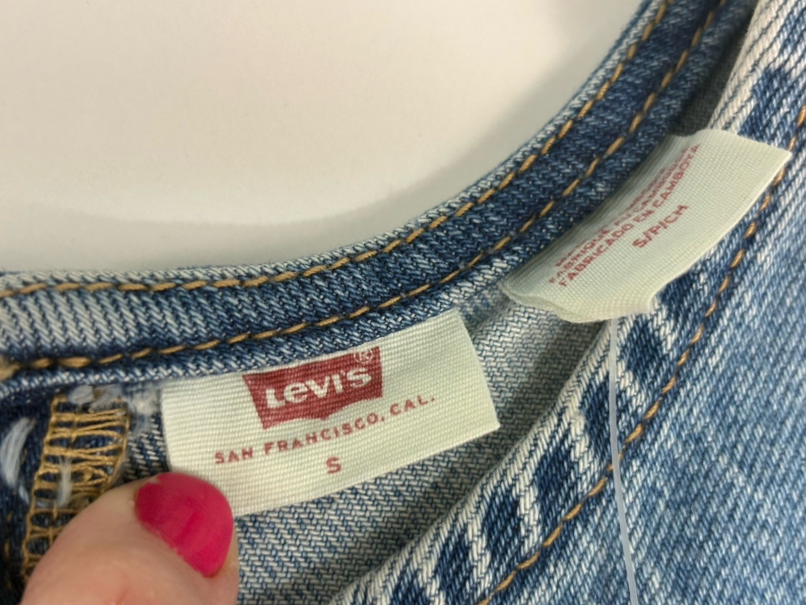 Levi’s Vintage Inspired 90’s Shift Denim A-Line Mini Dress Size S Med Wash NWT