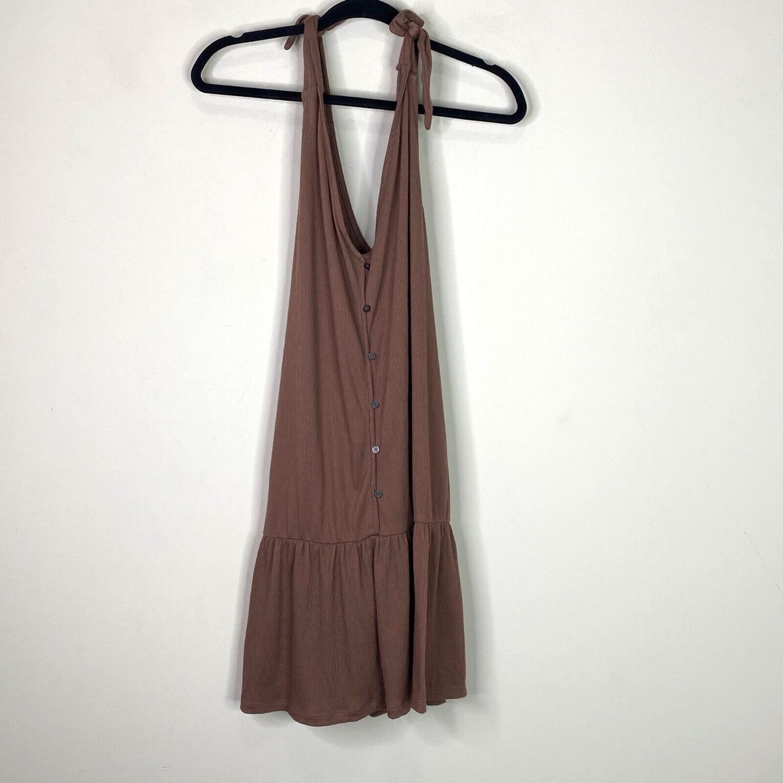 Ann Taylor LOFT 2021 Bow Strap Button Flounce Dress Women’s Size Small