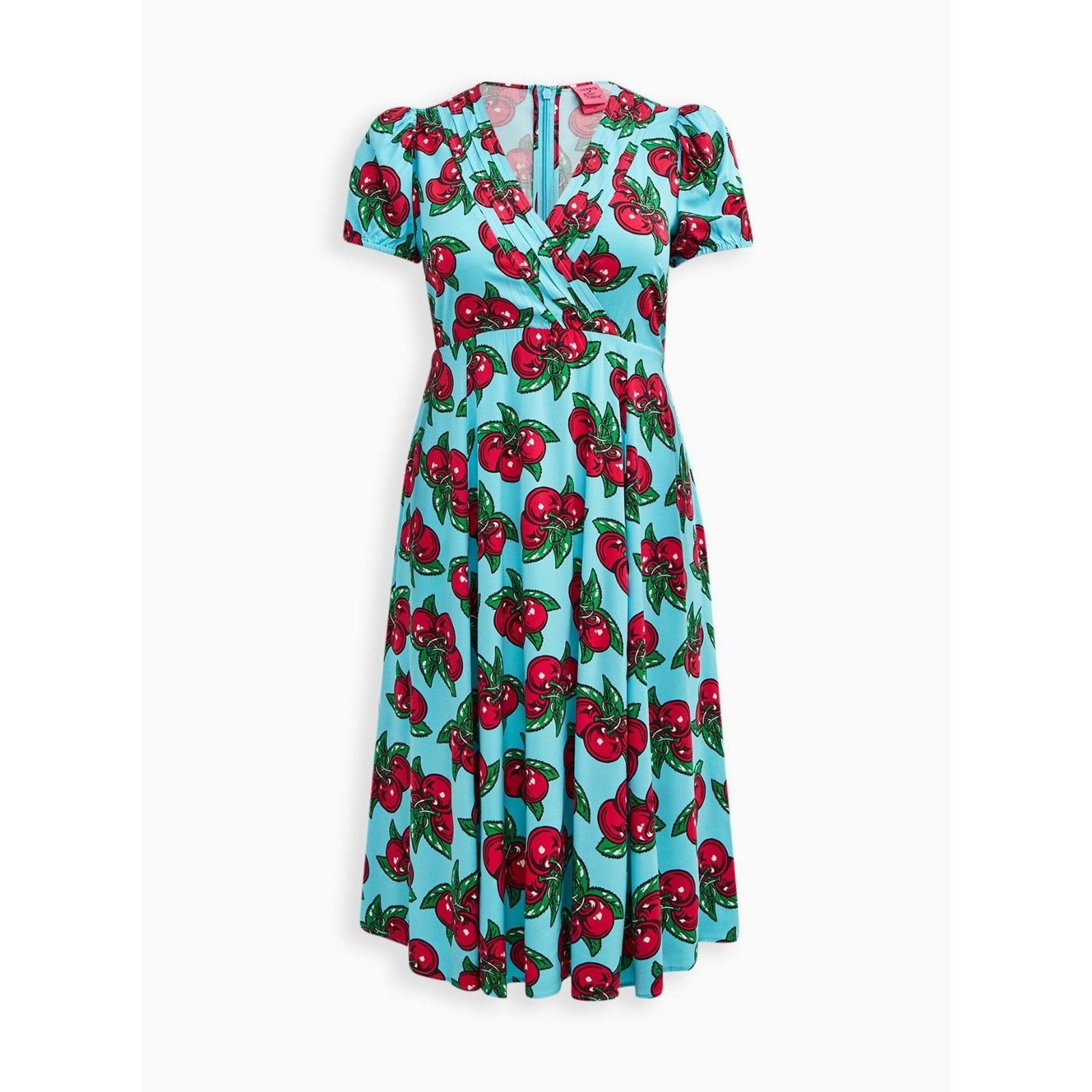 Torrid Betsey Johnson Fit & Flare Midi Dress-Cherry Blue