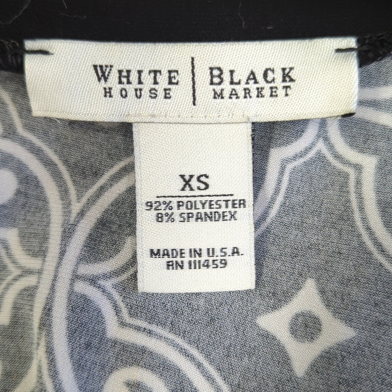White House Black Market Wrap Monogram Dress Size XS Minimalist Business Casual