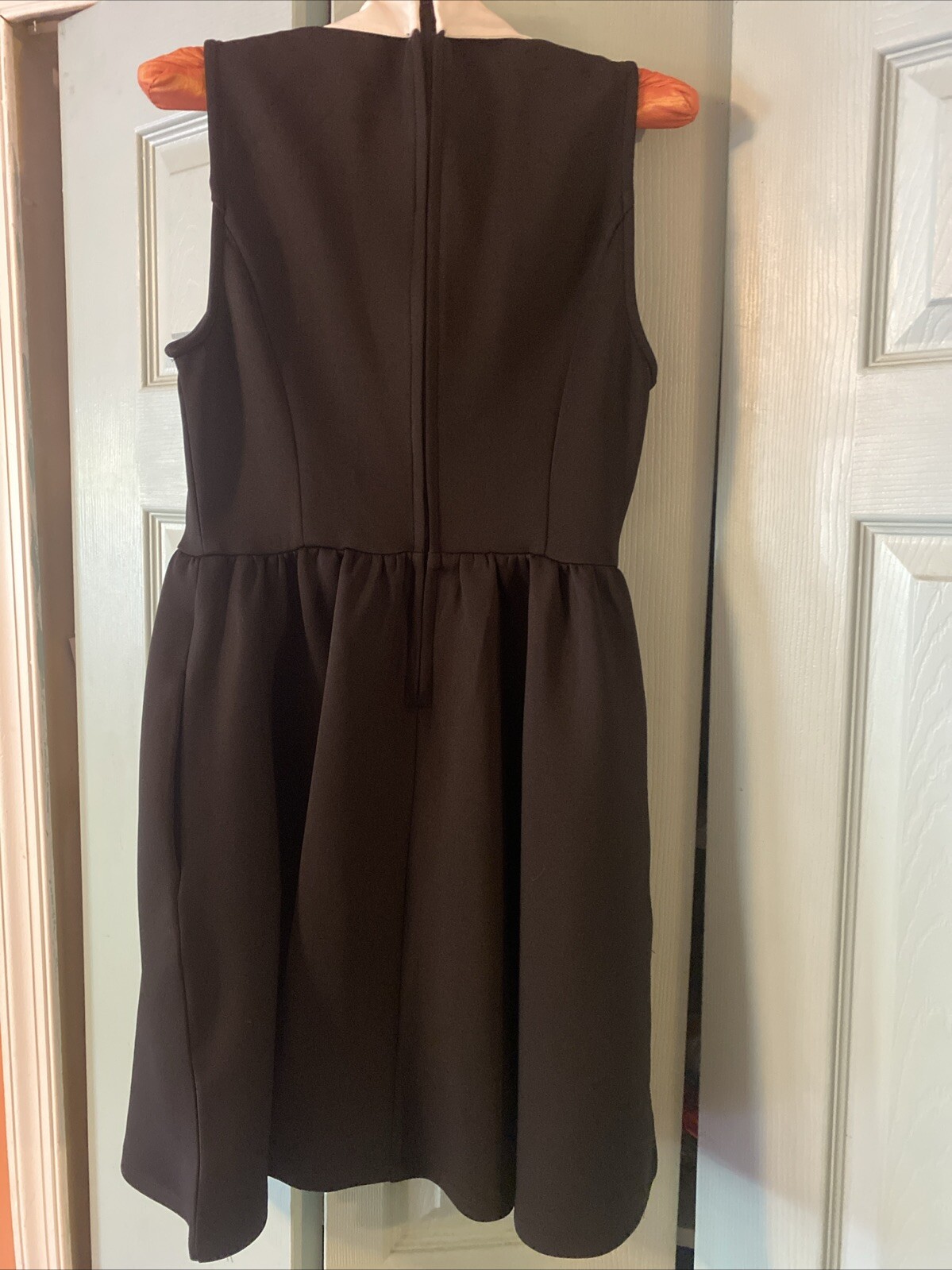 HOT TOPIC Death Moth Dress S Collared Sleeveless Black White Goth Street Party