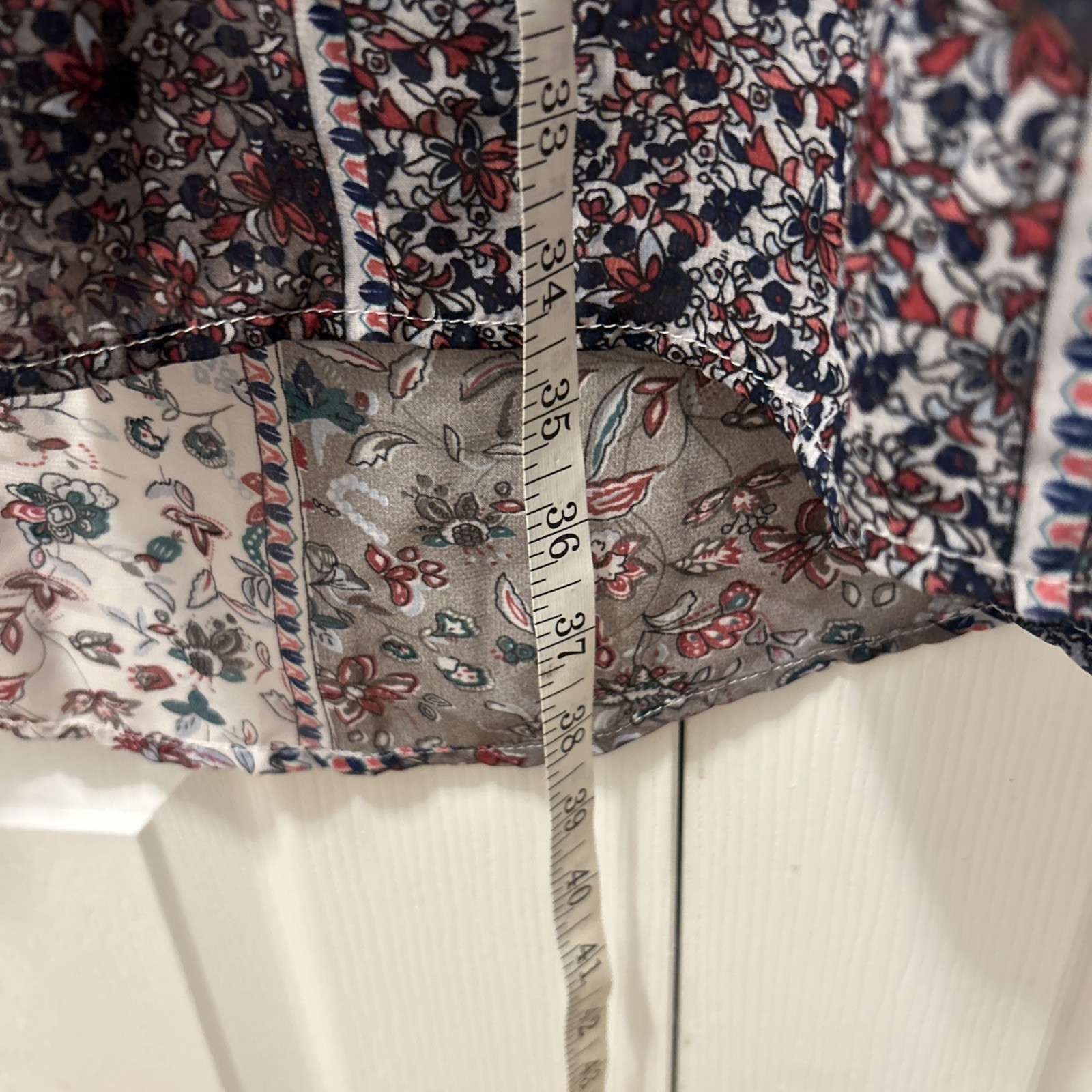NWT Simply Noelle Flowy Boho Patchwork High Low Hem Dress With Pockets Size-S/M