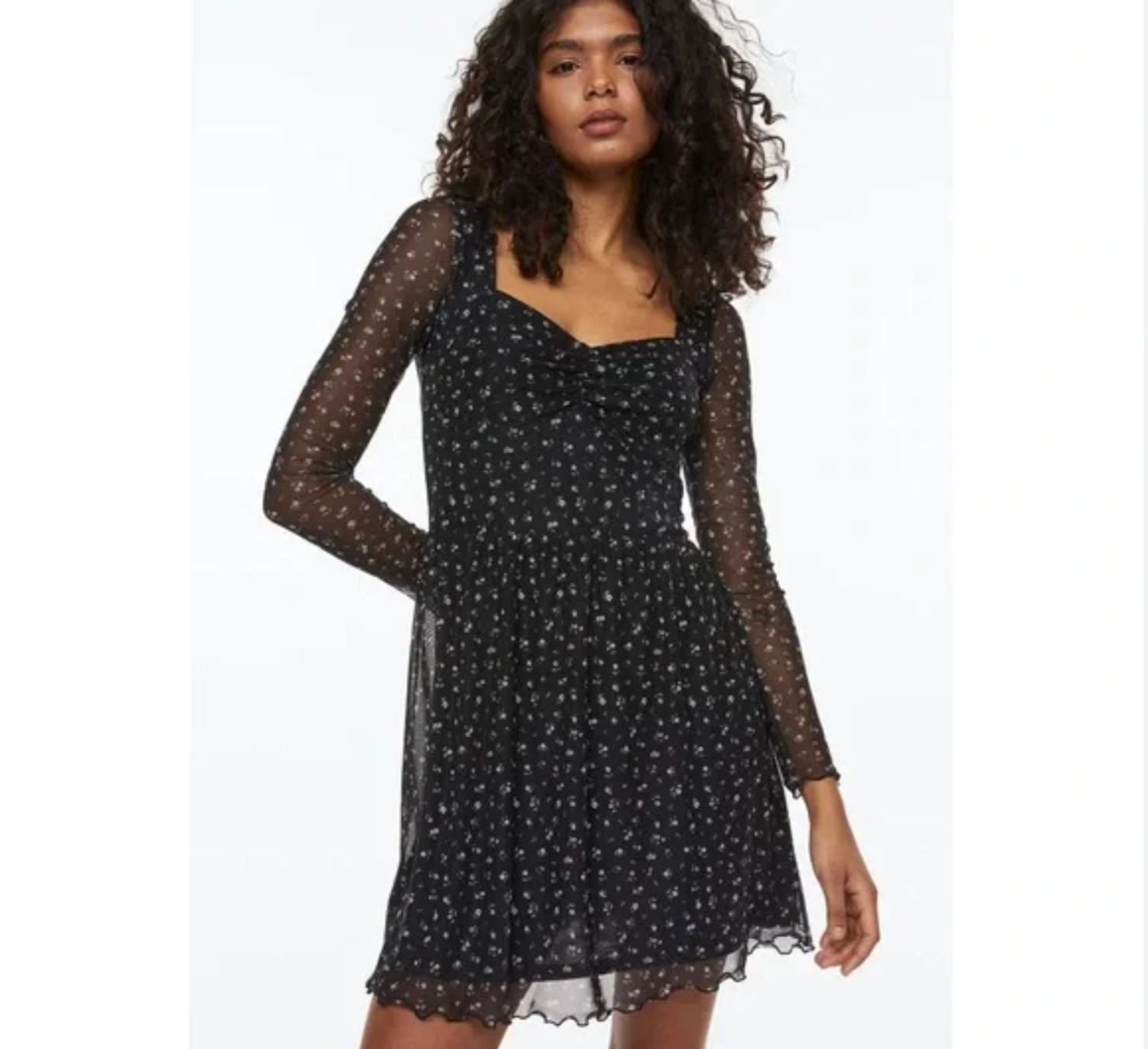 Adorable floaty floral mesh dress! XS
