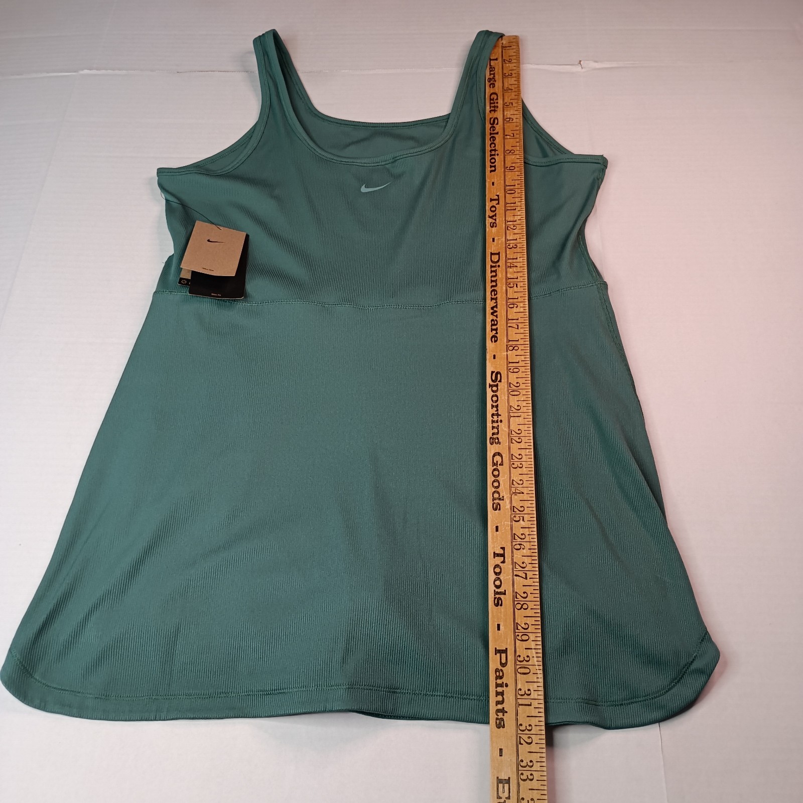 Nike One Women’s Green Capsule Ribbed Dress With Shorts Size 2XL FQ7865-361 New
