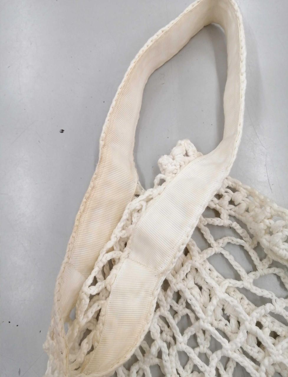 AMERI fringe key knitting dress WHT with stains Used