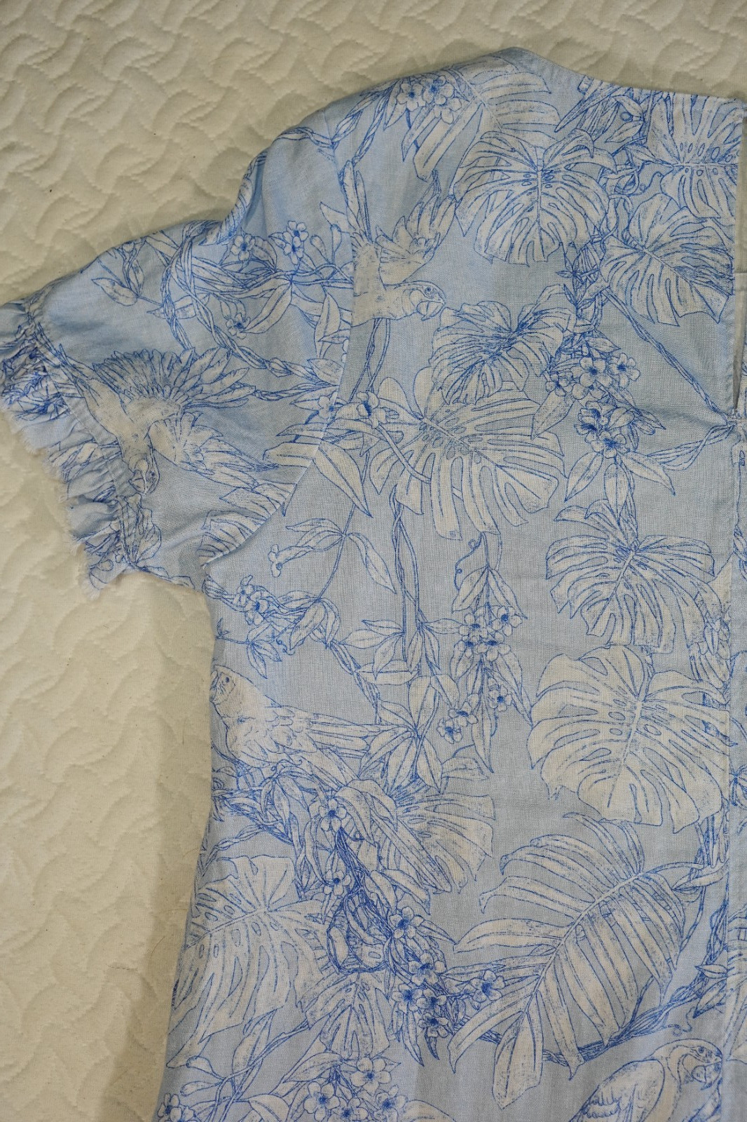 Tommy Bahama Tropical Parrots Linen Dress M Dress