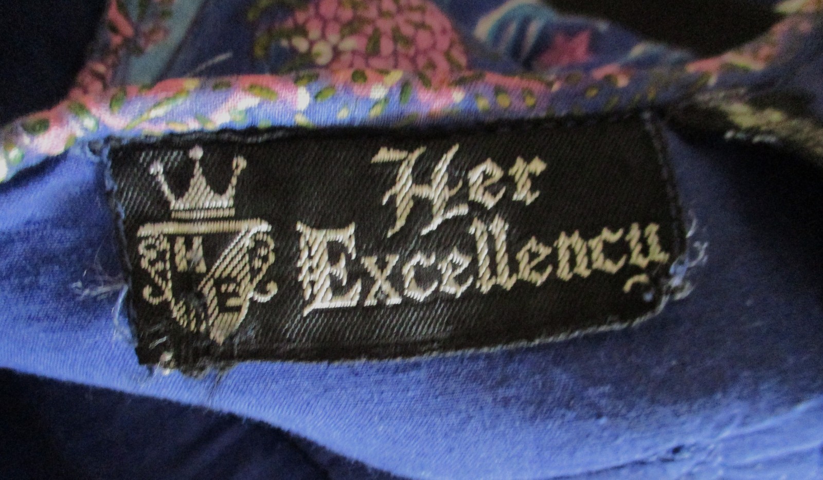 Vintage 70s Her Excellency INDIA Cotton Block Print Hippy Peasant DRESS S Women