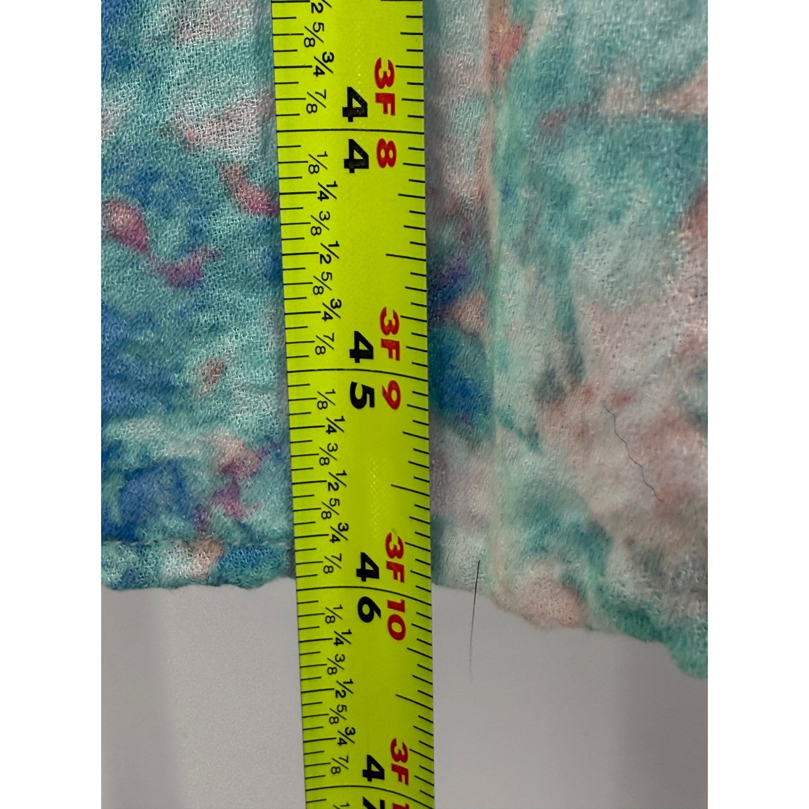 Gilli Womens Watercolor Abstract Midi Slip Dress Teal Pink Blue V-Neck Sz M