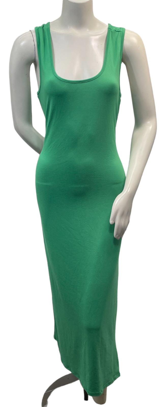 24 Seven Maxi Dress Womens size XL Green Sleeveless Stretch New