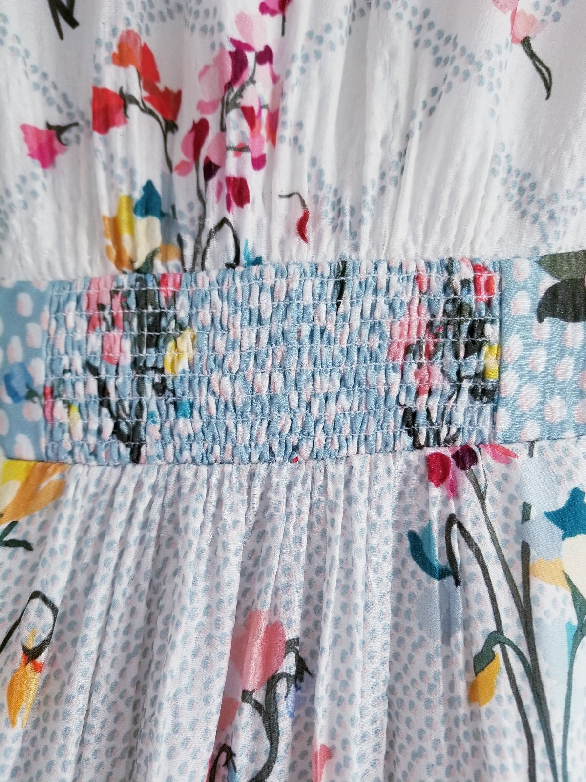 Ted Baker Patchwork Sample Dress Silk Viscose Deep V Neck Size UK 10 Floral