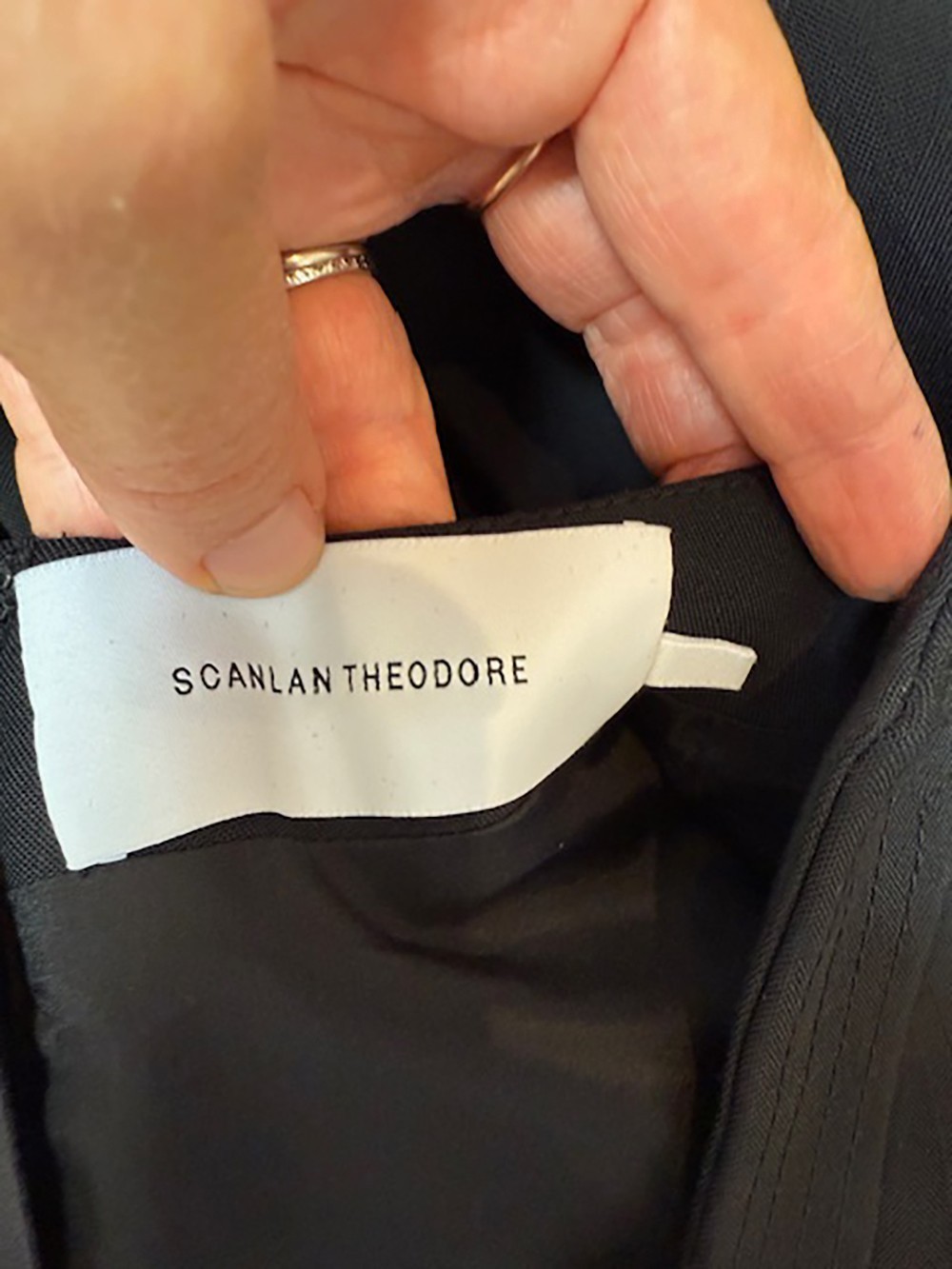 Designer Scanlan Theodore Size 8 Black Box Pleat Stunning Women’s Dress