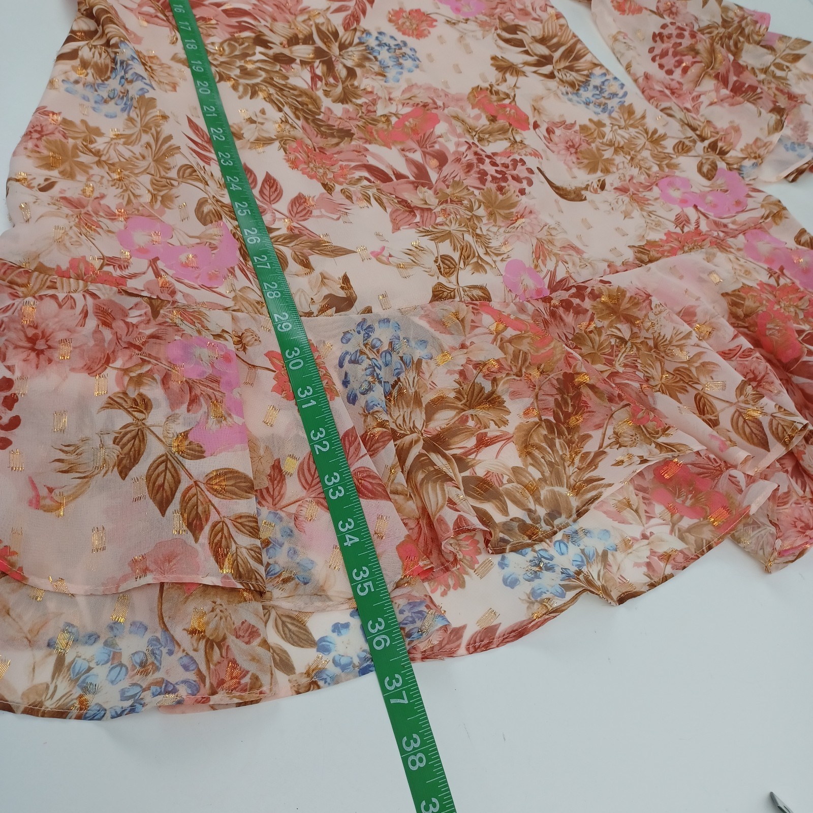 Eliza J Floral Chiffon Shift Mini Dress Size 10 Women Wedding Guest Feminine