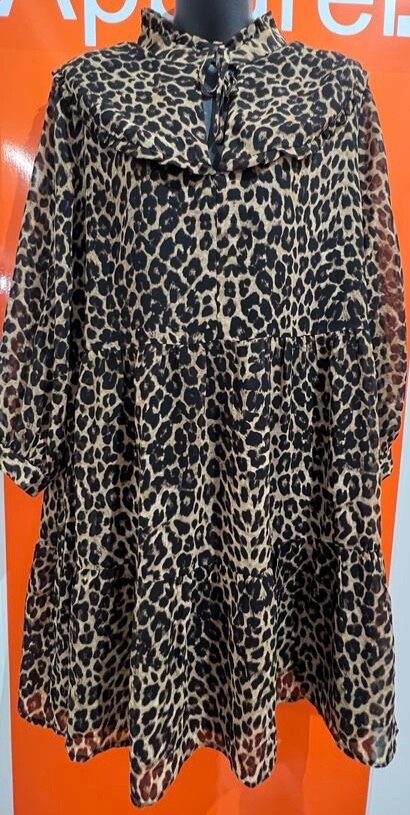 🔥Albaray Animal Ruffle Collar Dress, NEW, Size 16, RRP £79, b99