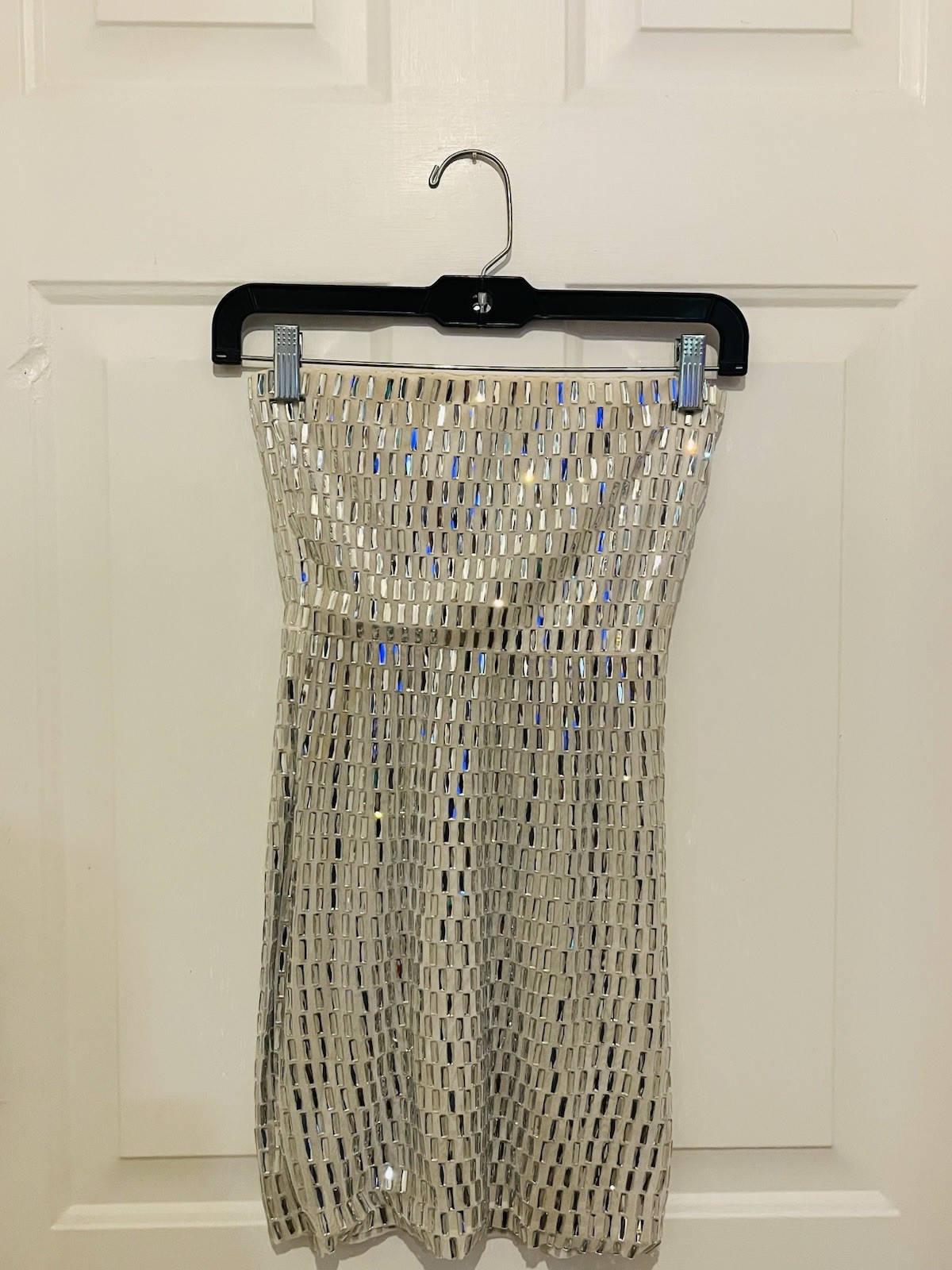 Oh Polly Beige Rhinestone Dress US 0/UK 4
