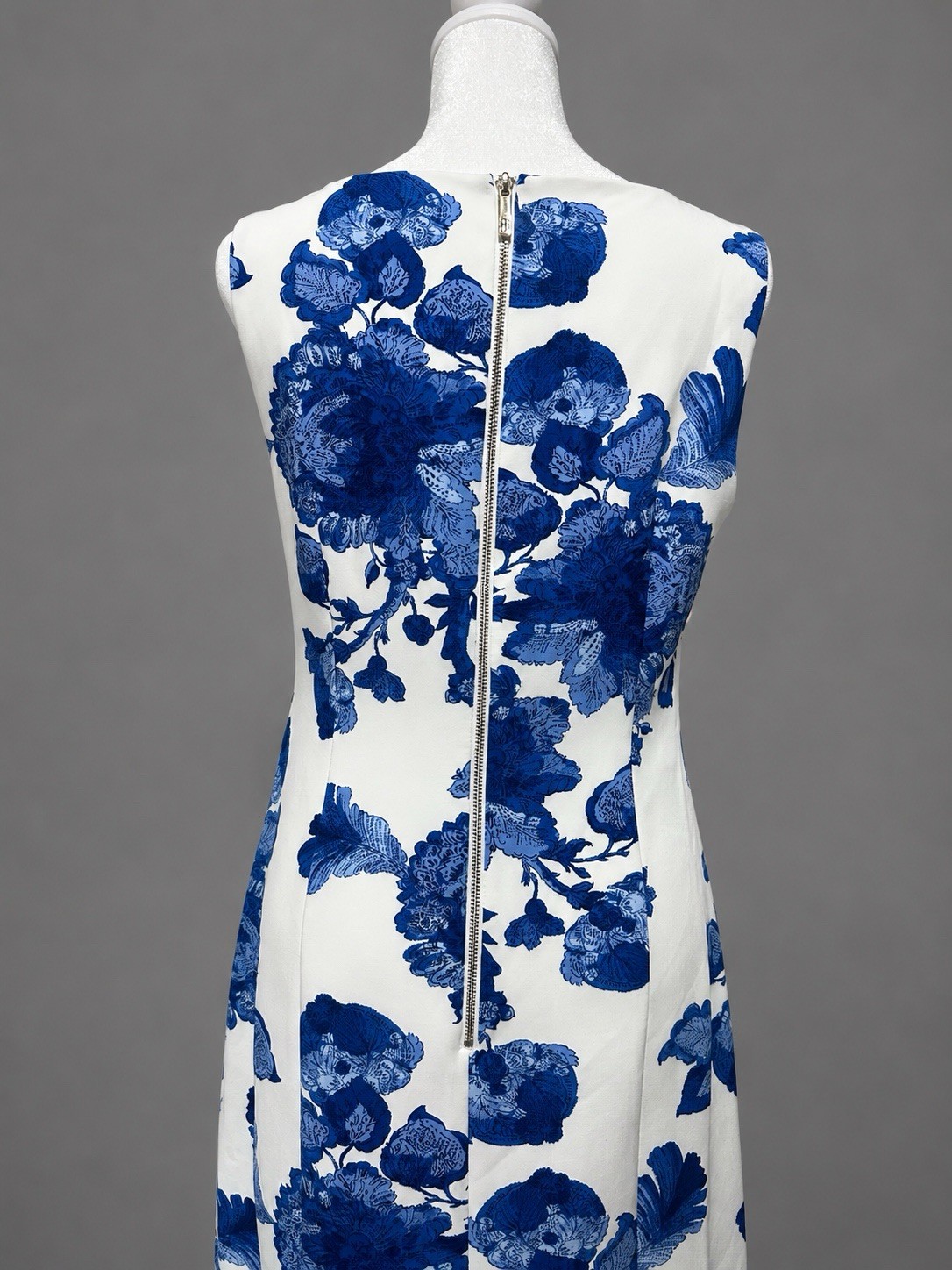 Tommy Hilfiger Floral Sheath Dress Size 4 NWT Blue White Side Tie Stretch
