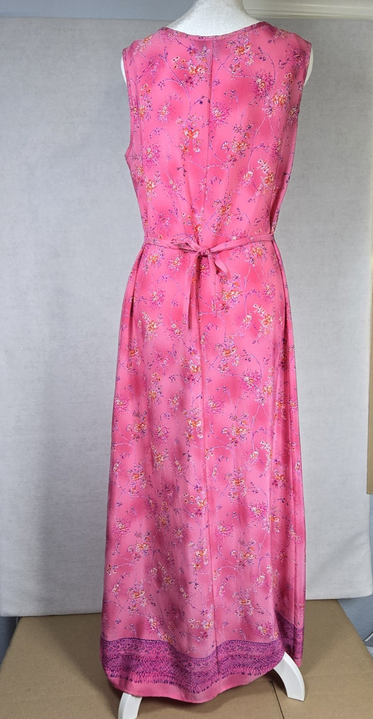 Rabbit Designs Womens Dress Size 10 Med Pink Floral Peasant Cottagecore Boho