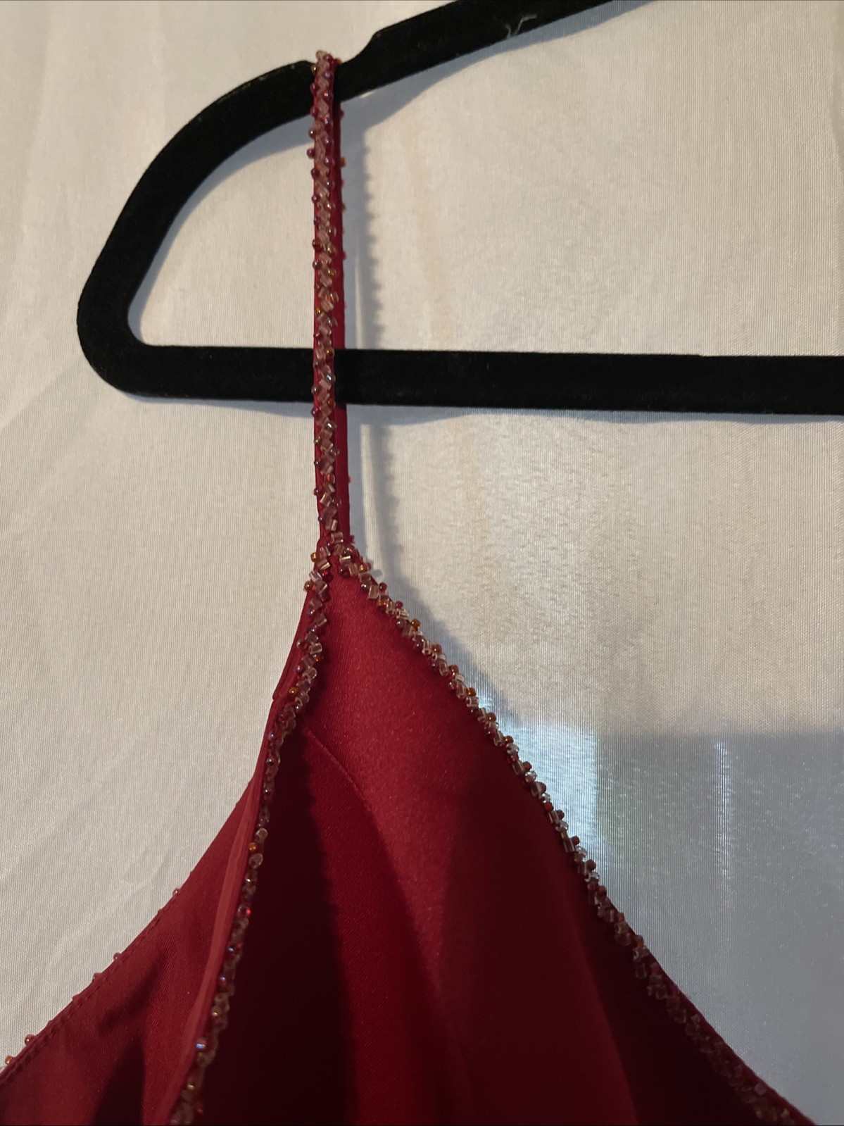 NEW Eden Bridals Red Formal Gown Size 22 Beaded Strap Prom Bridesmaid Dress Long