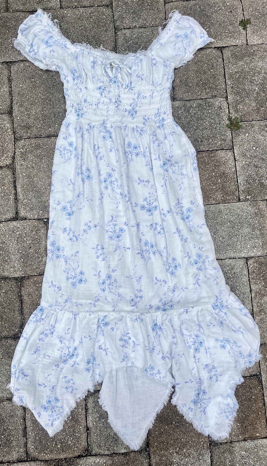 Urban Outfitters Kimchi Blue Suki Floral Smocked Midi Dress Cottage Small S
