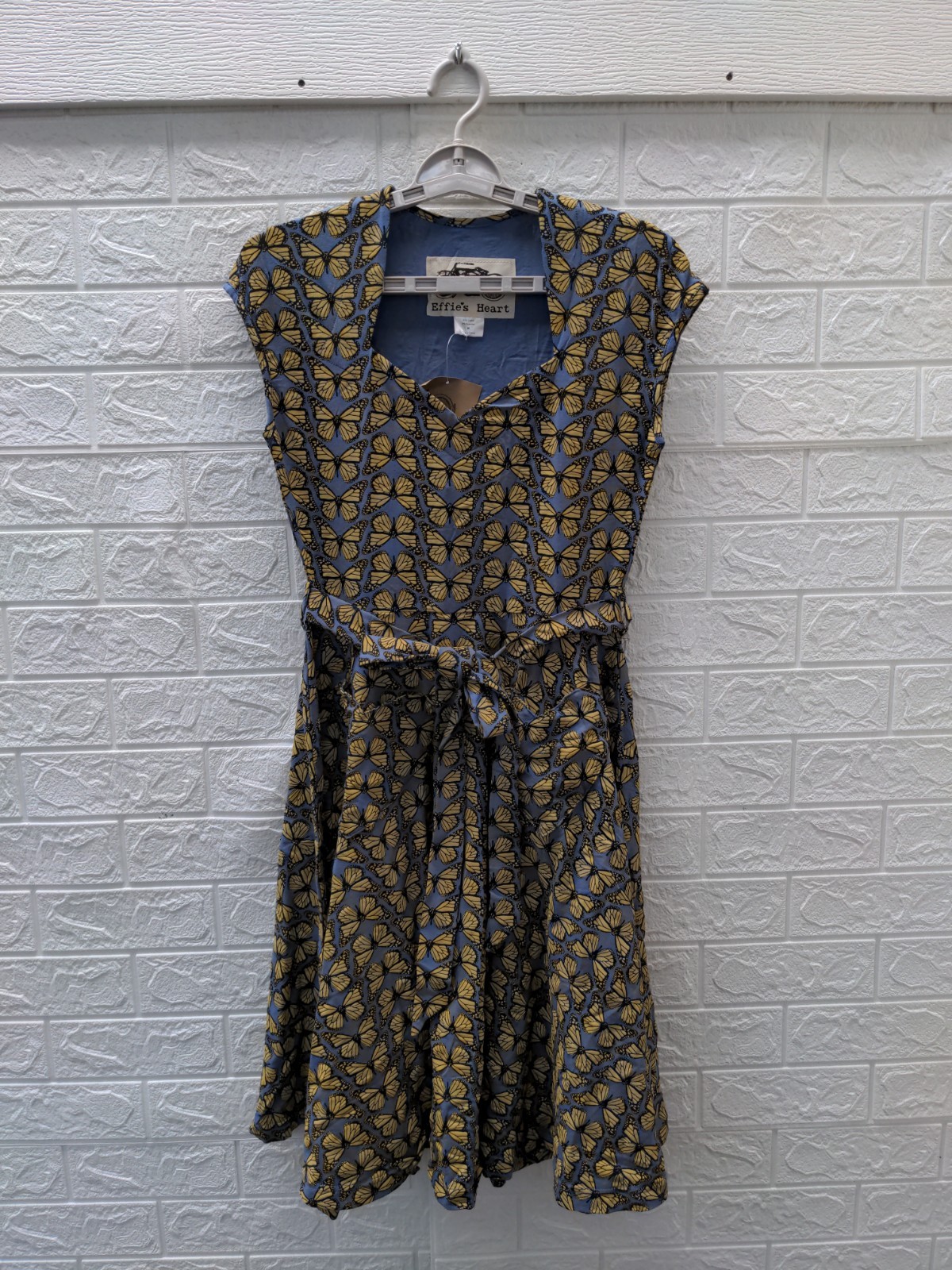 New Effie’s Heart Deneuve Dress In Monarch Butterfly Print Sz M