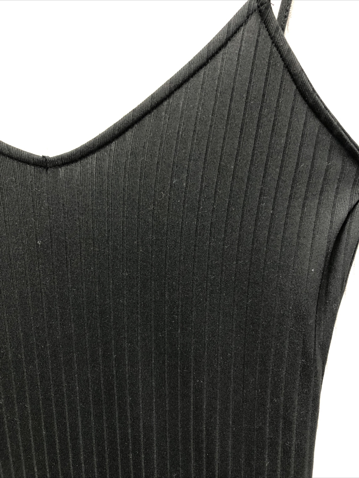 Absolutely Love It Maxi Dress Size Medium Black Ribbed Spaghetti Straps NWT