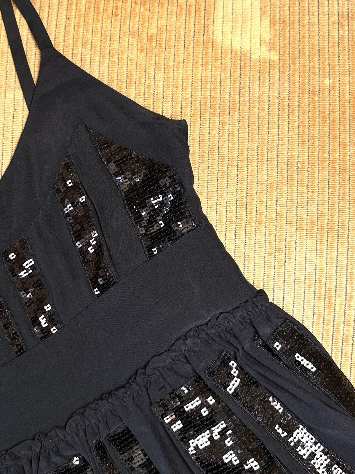 Filippa K Black Silk Sequin Dress XS UK 6 Sleeveless Party Occasion