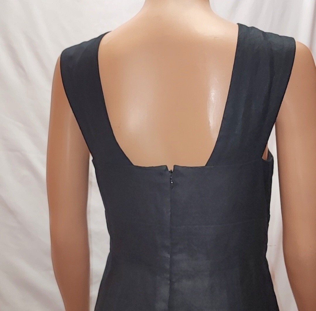 J.Crew Lace-up dress in structured linen Little Black Dress Womens Size 10 NWT