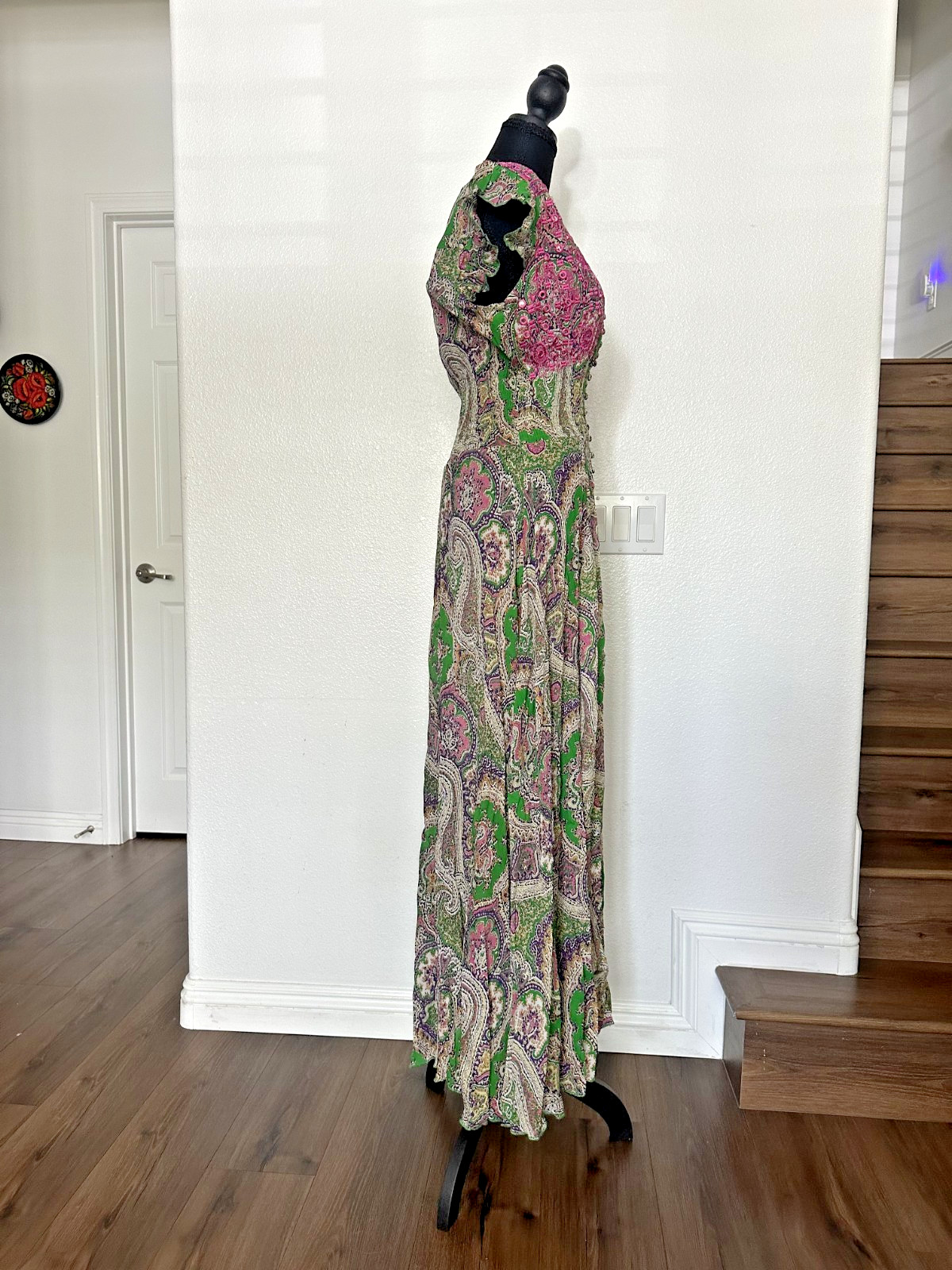 Miss June Dress Legend OS Maxi sequins paisley