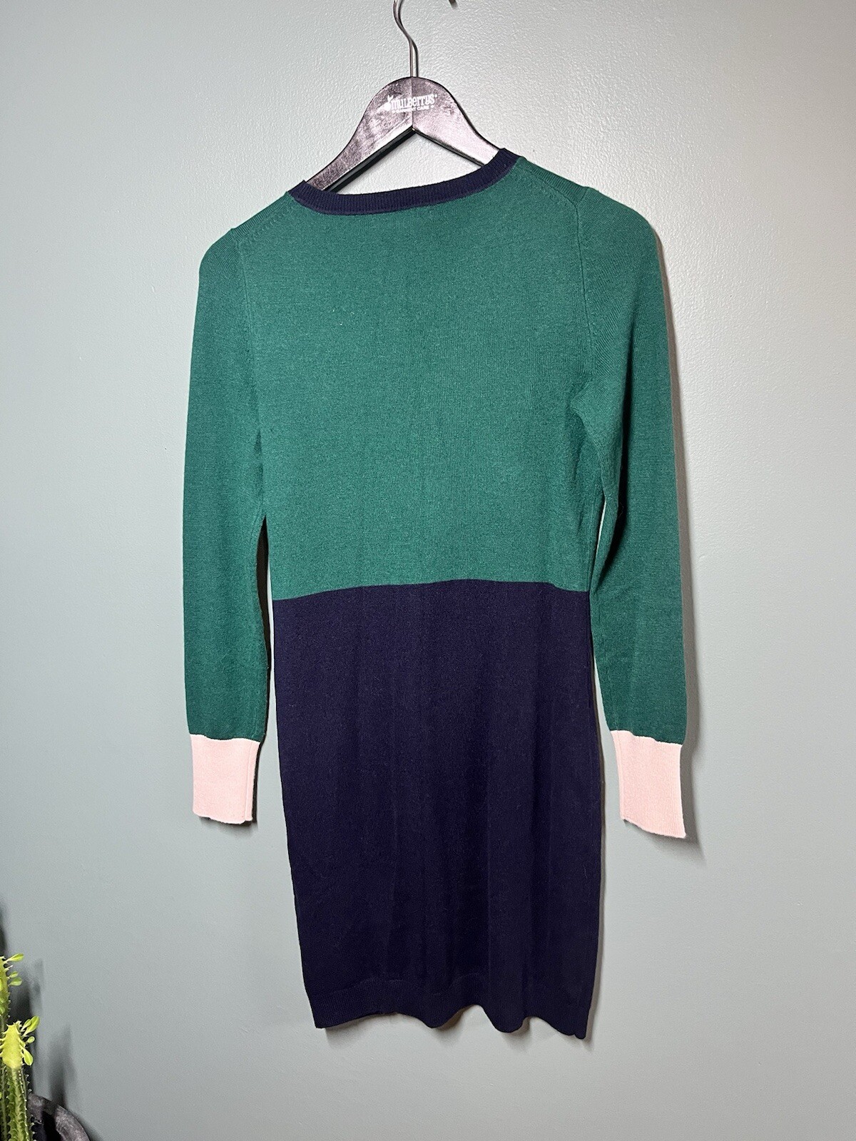 Boden Colorblock Long Sleeve Wool Cashmere Blend NWT Casul Dress Womens 2