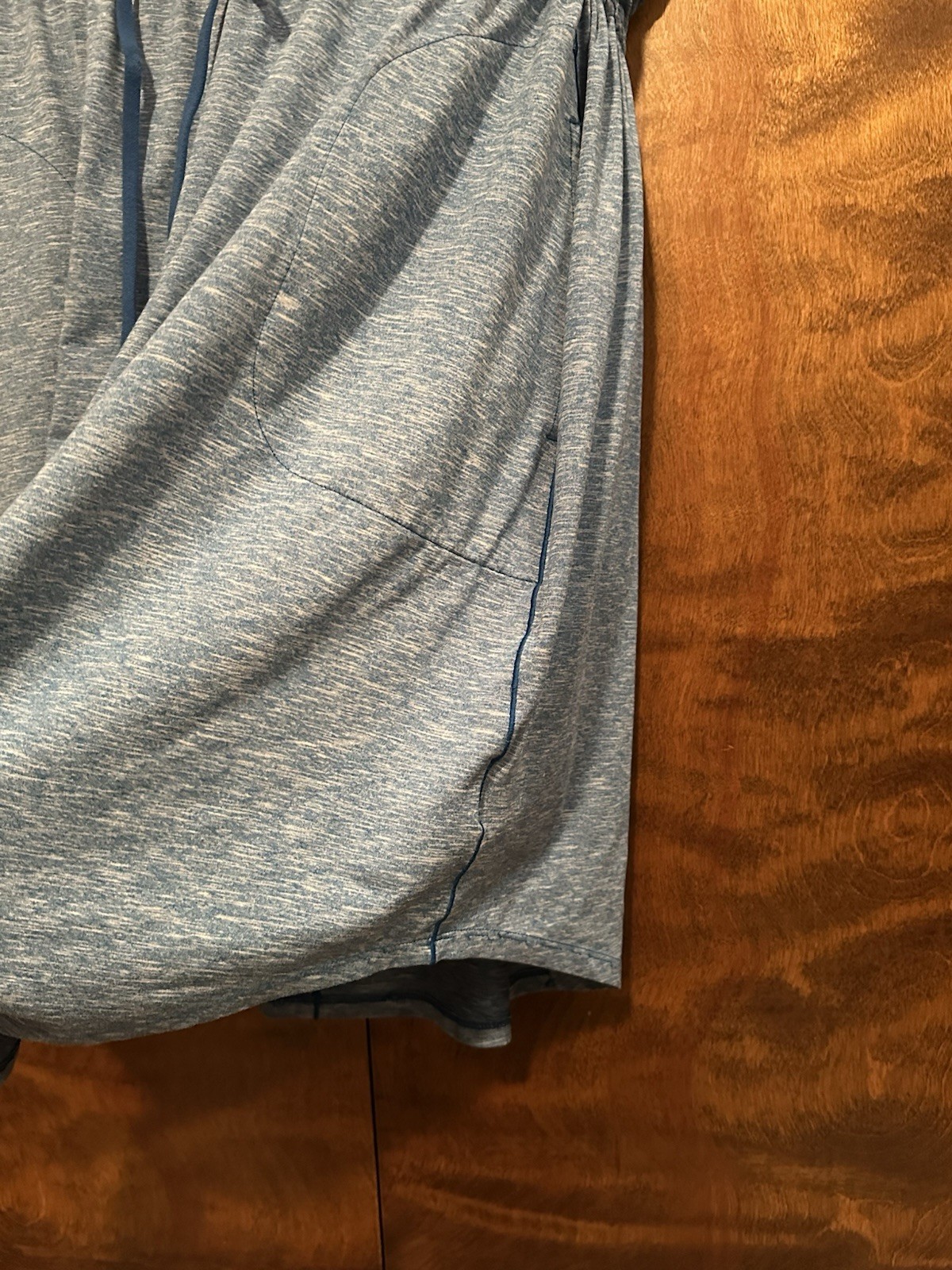 COLUMBIA Sleeveless Drawstring Waist Tank Dress Womens Plus 2X Blue Marled Knit