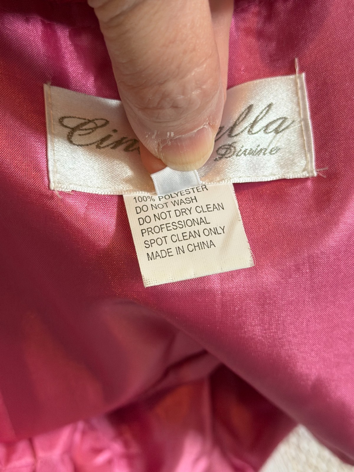 G001 Cinderella Divine Fuchsia Pink Ruffle Rosette Mini Formal Dress Size 4