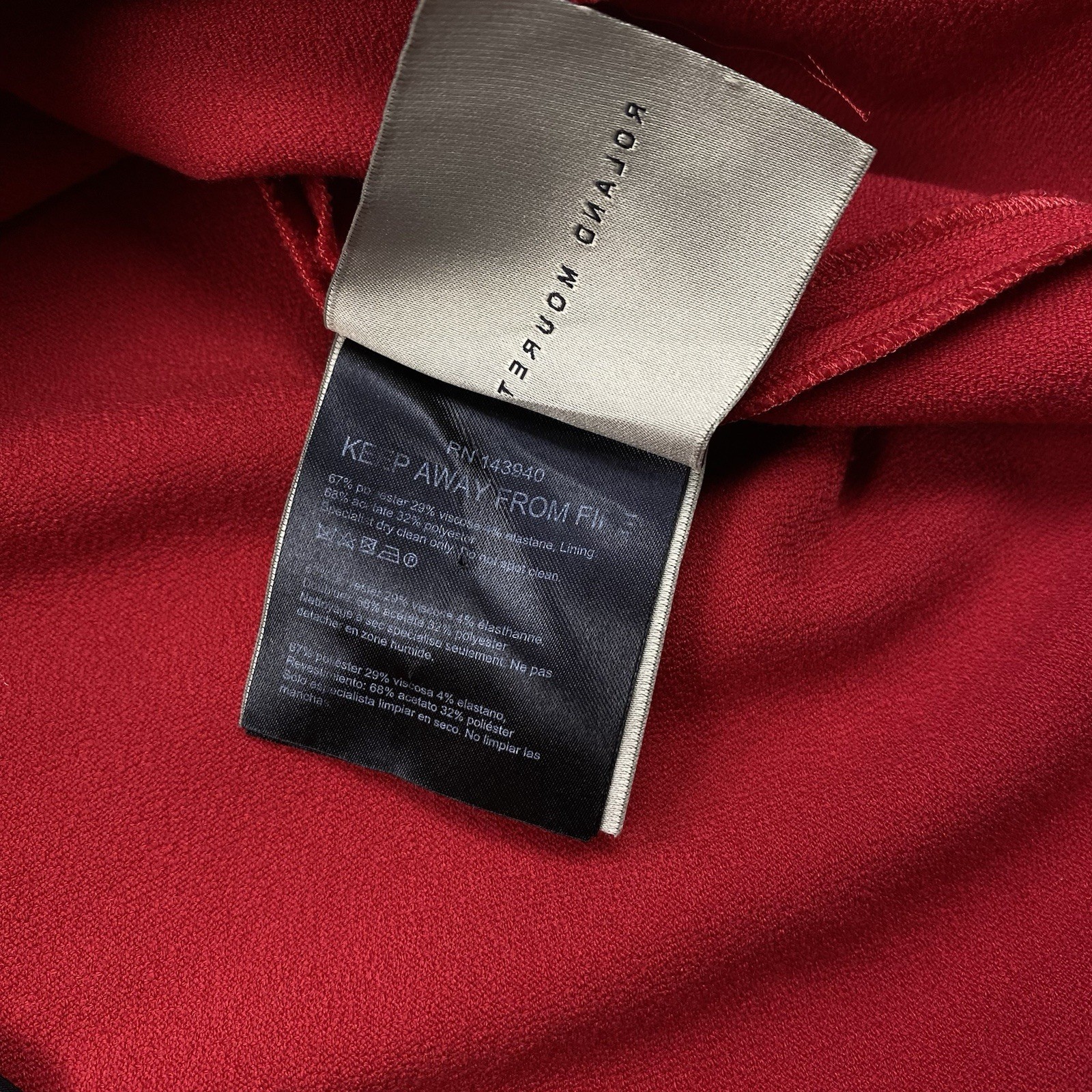 Roland Mouret Red Dress Good Condition 1500$ Size Us 8 UK12 IT44 D38