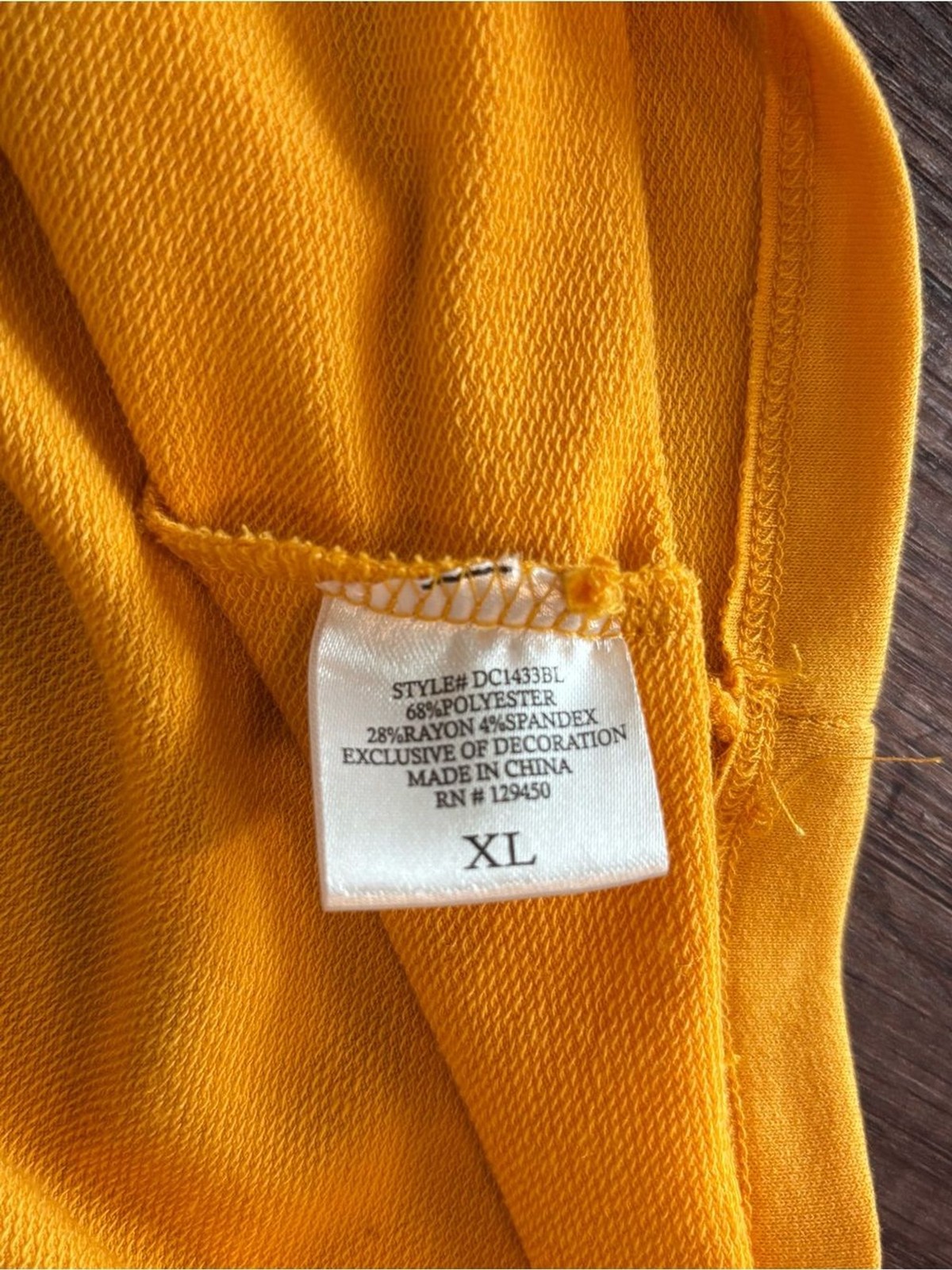 Como Vintage Mustard Tiered Ruffle Sleeve Dress Women’s XL