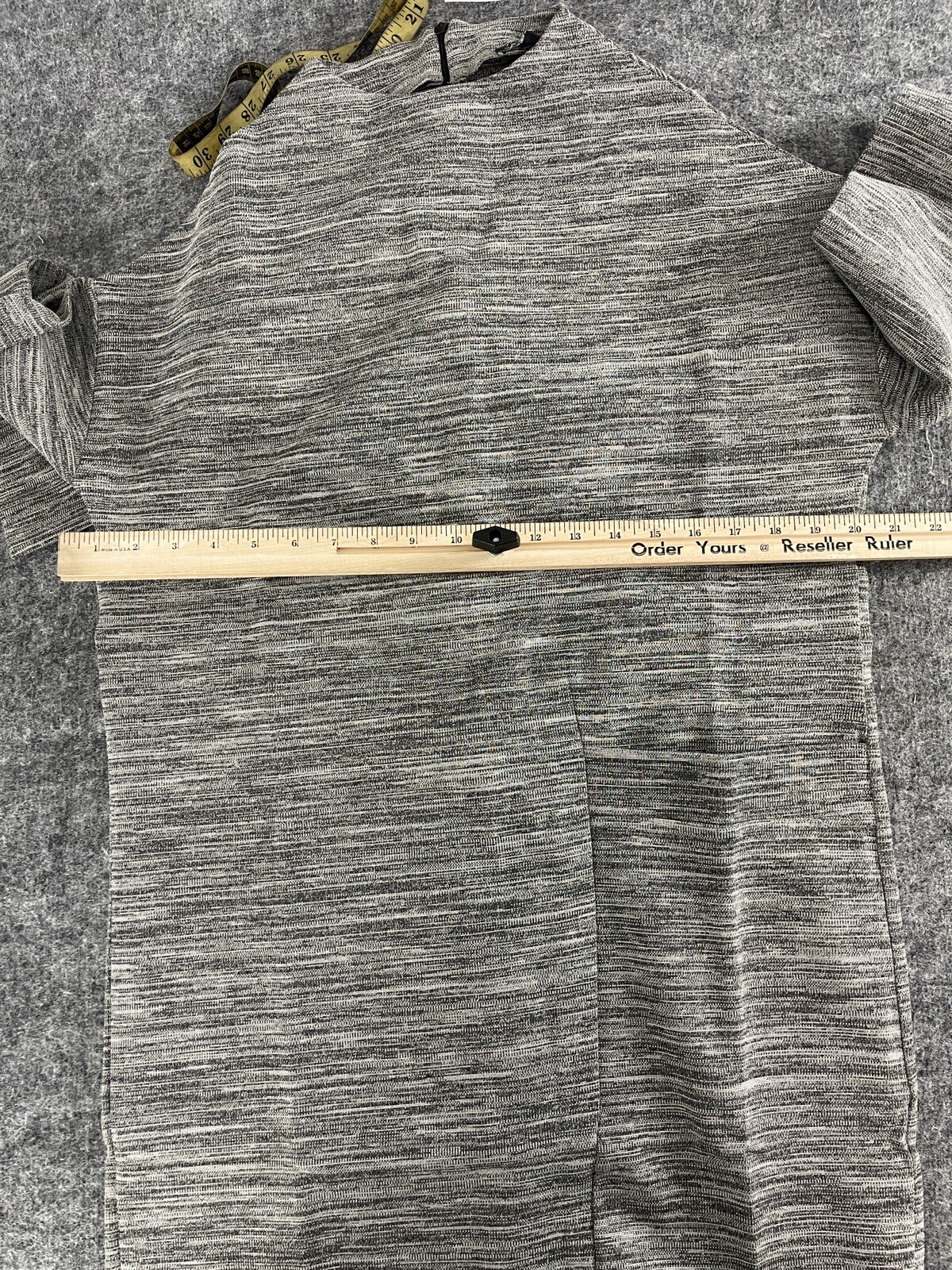Warehouse Sweater Dress Womens 6 Gray Sheath Turtle Neck Gray UK:10 N55