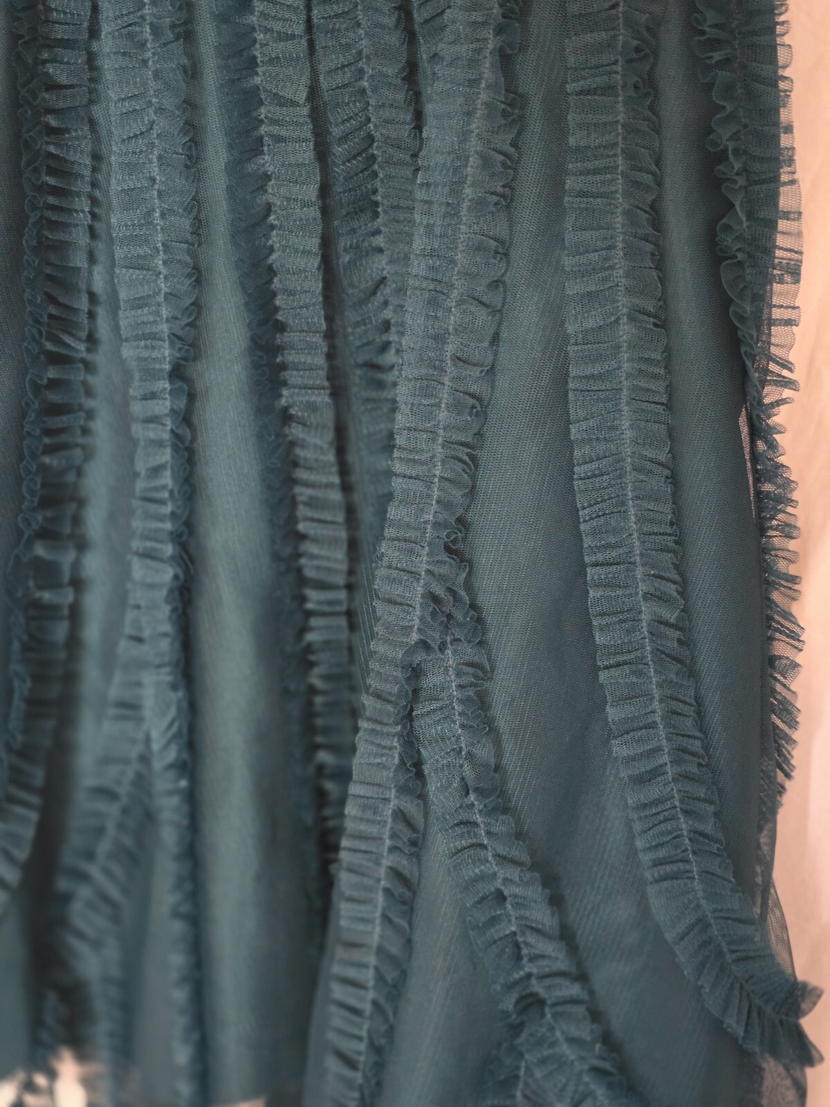 Max & Cleo Dark Jade Sophia Strapless Sweetheart Dress Size 2 Ruffle Tulle