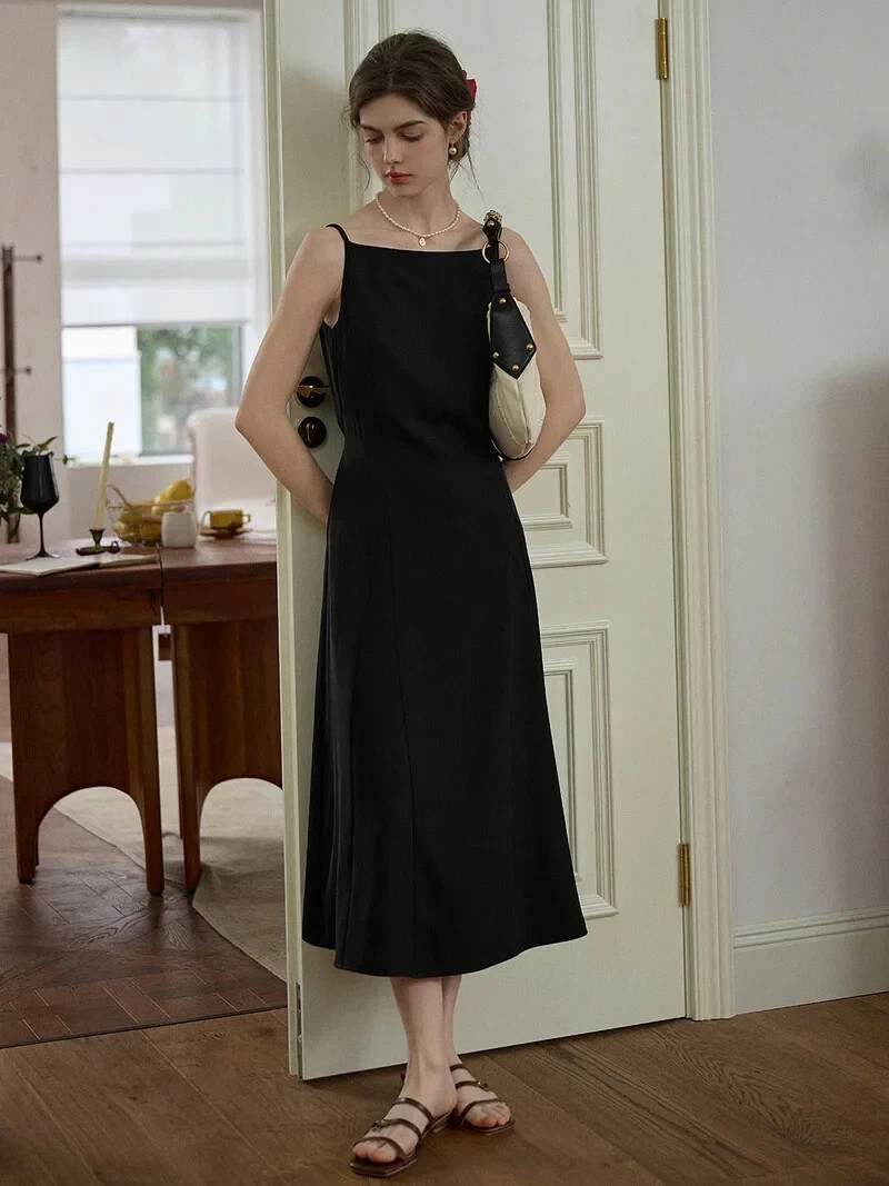 Candy Elegant Square Neck A-Line Sling Dress Size Large