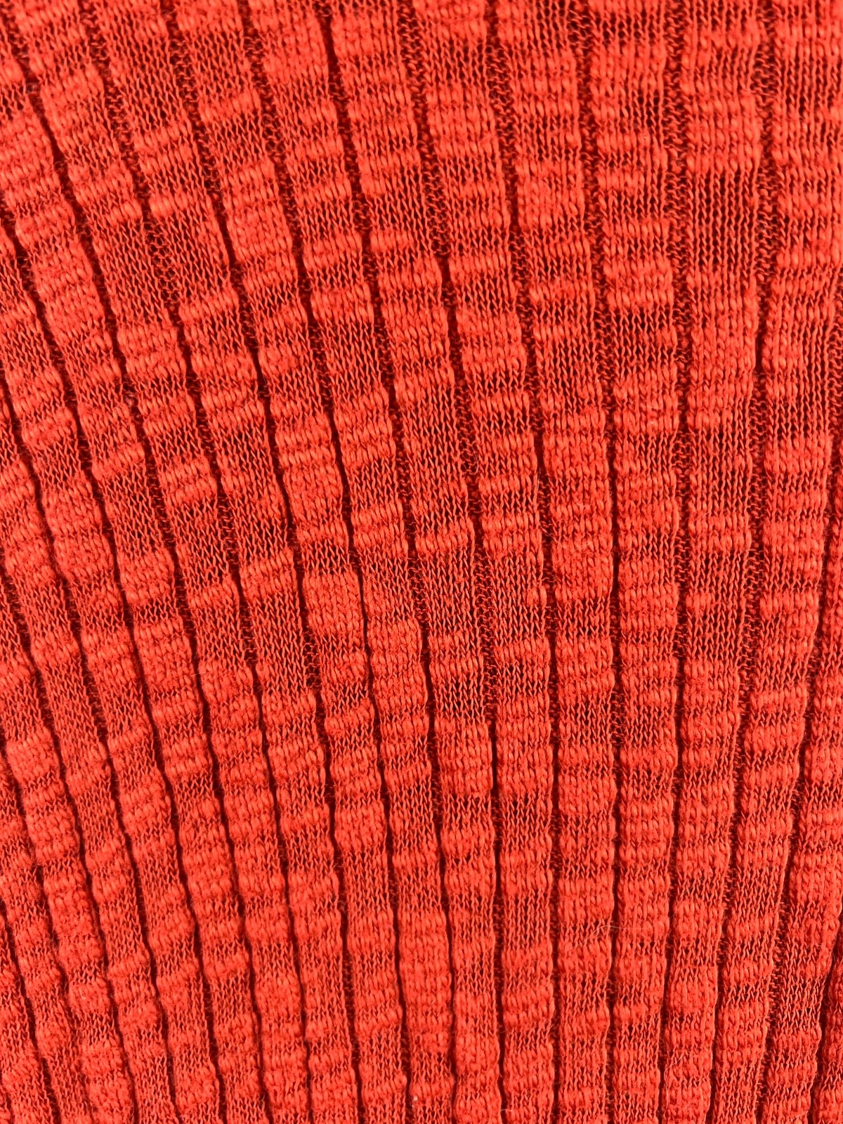 Christy Dawn Charlie Maxi Dress Medium Red Orange Ribbed Knit Sustainable