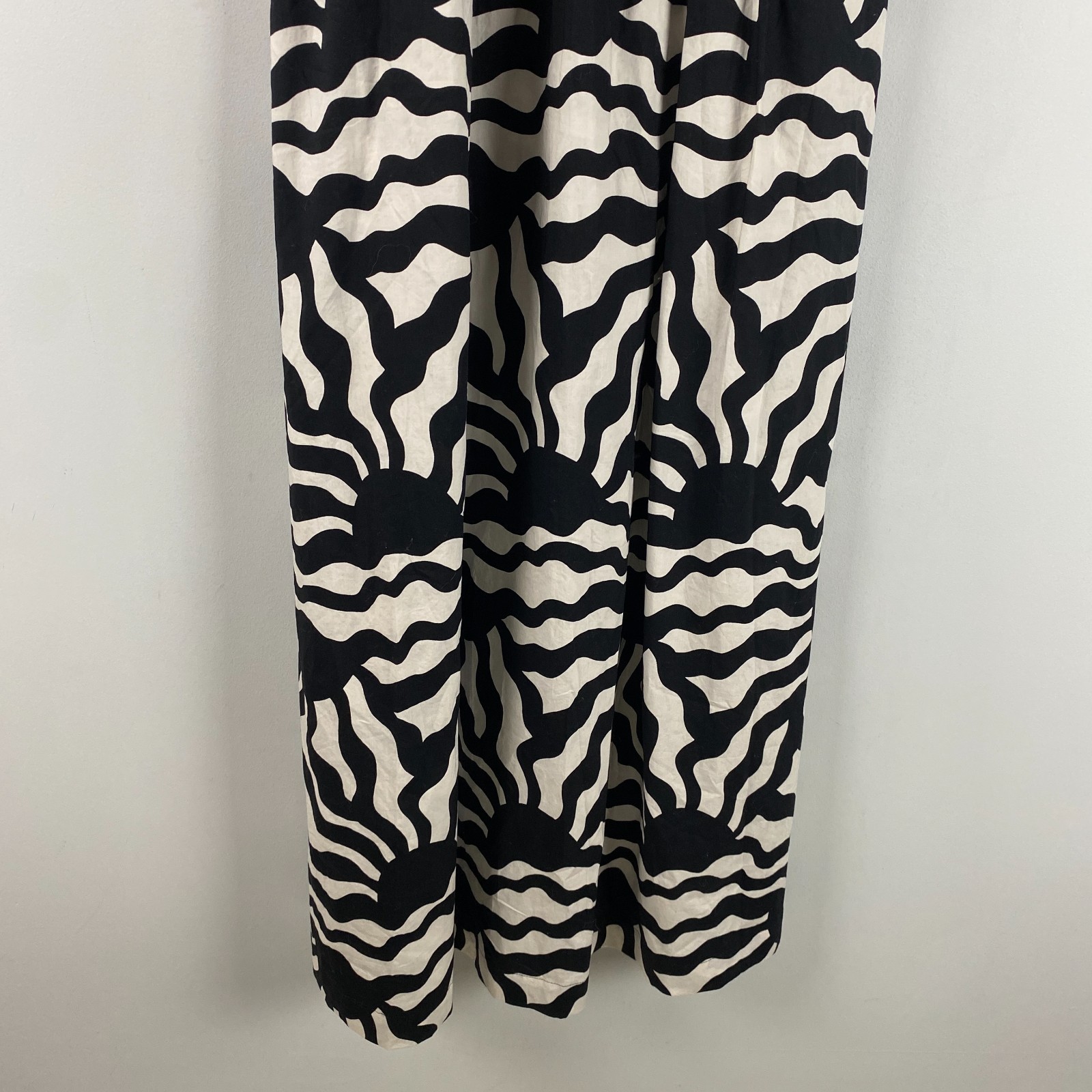 LOFT Beach Sunny Poplin Ruffle Strap Maxi Pocket Dress Size Small Cotton