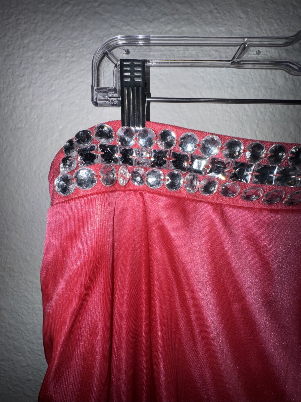 Ruby Roxs One Shoulder Pink Cocktail Dress Size Large Party Rhinestones Sexy