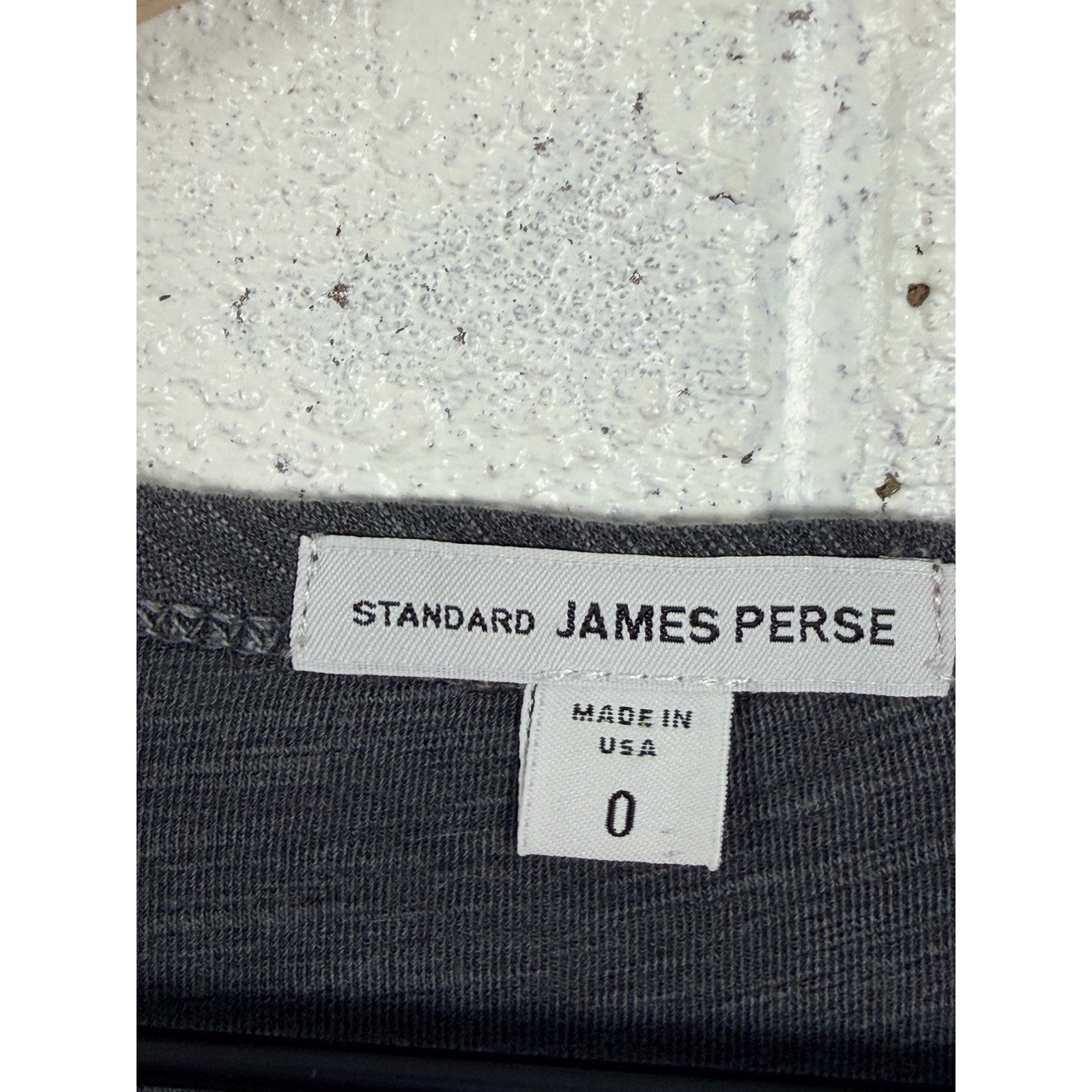 Standard James Perse Mini Dress Womens XS Gray Long Sleeve Slub Knit Ruched USA