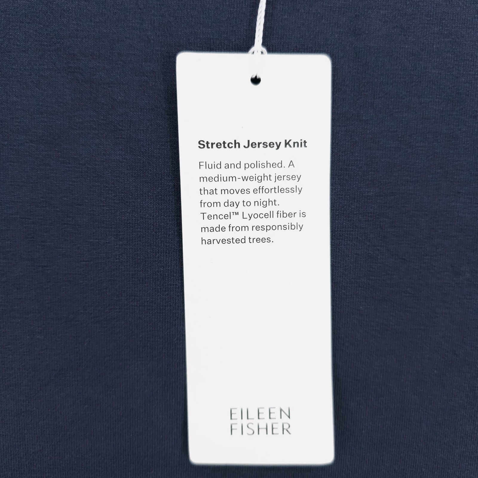 NWT EILEEN FISHER Crewneck Long Sleeve Jersey Shift Dress OCEAN BLUE 1X 2X 3X
