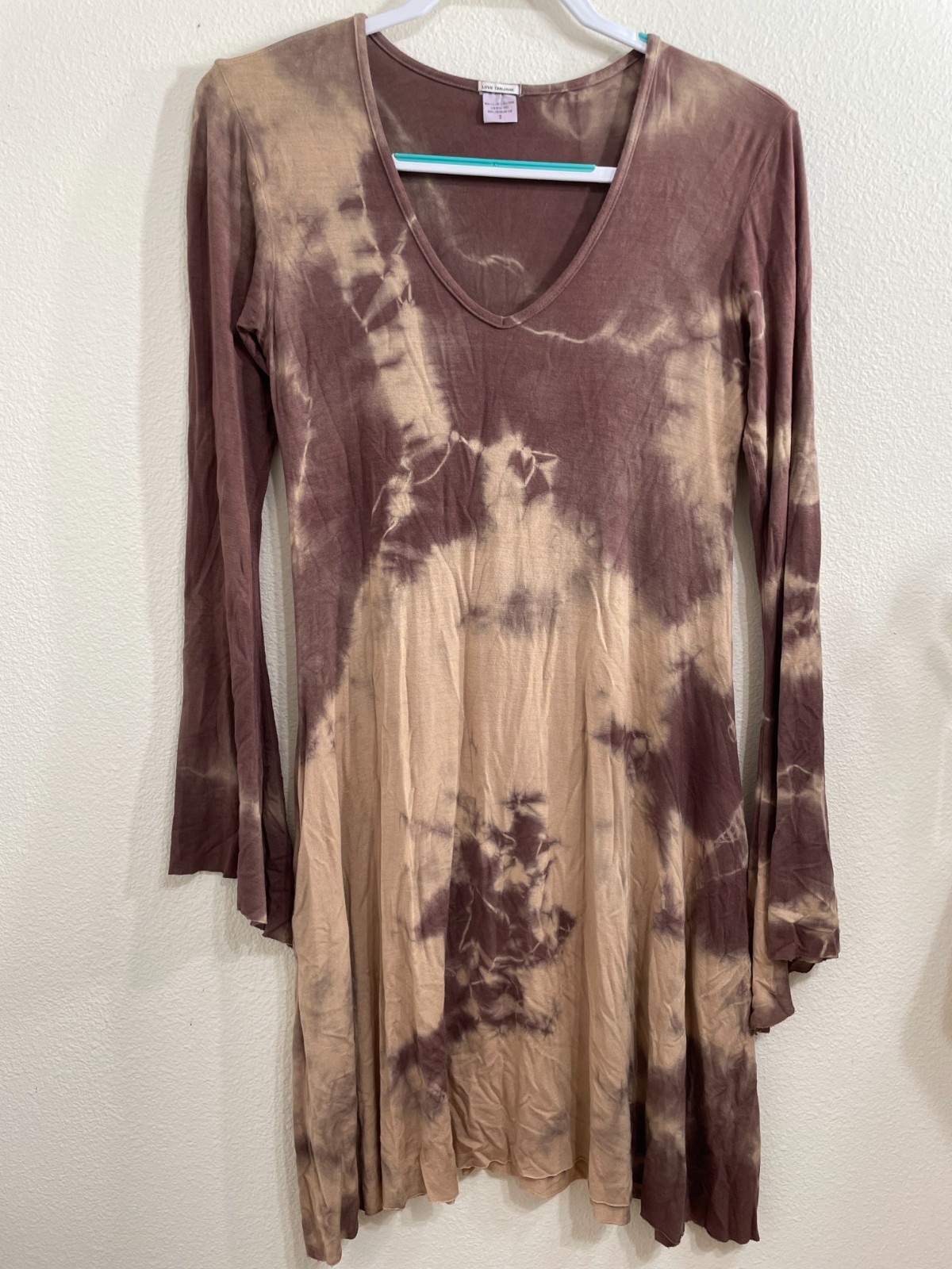 Love Tanjane dress S Brown tye dye worn twice soft stretch hand dyed easy care