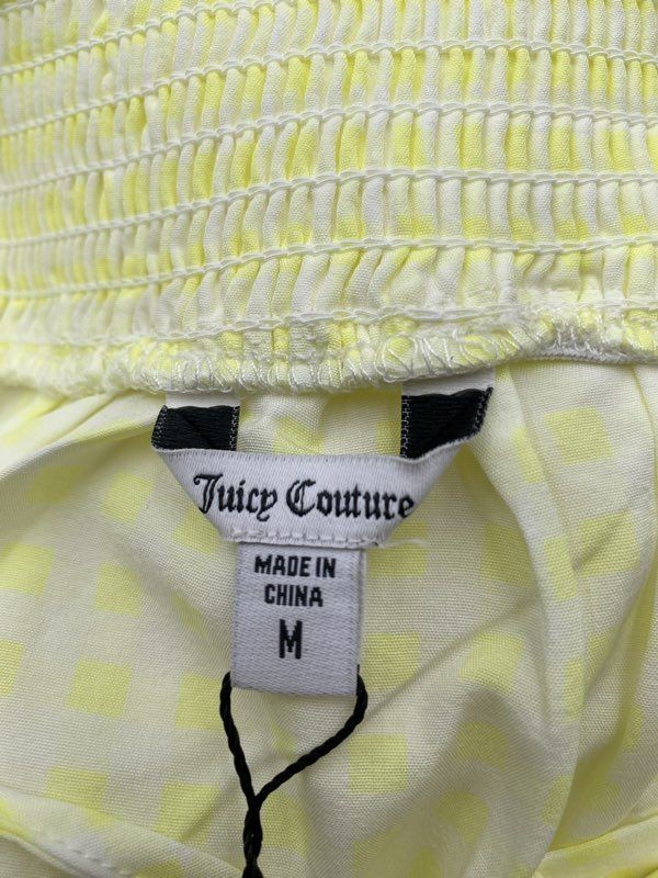 Juicy Couture Womens Yellow Check Sleeveless Cut Out Maxi Dress Size M