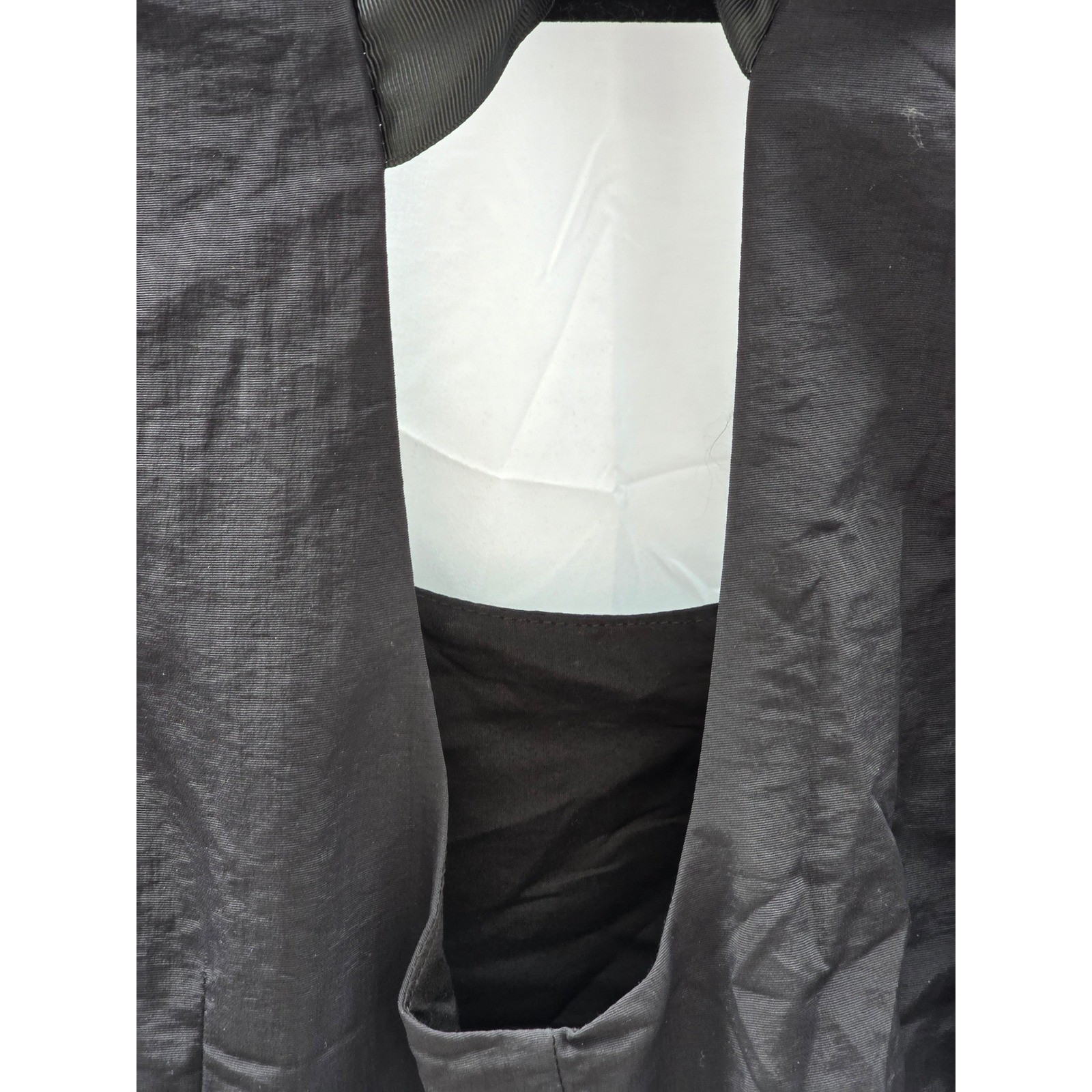 H&M Black Puff Sleeve Mini Dress Open Back Bow Tie XL 13103212 New