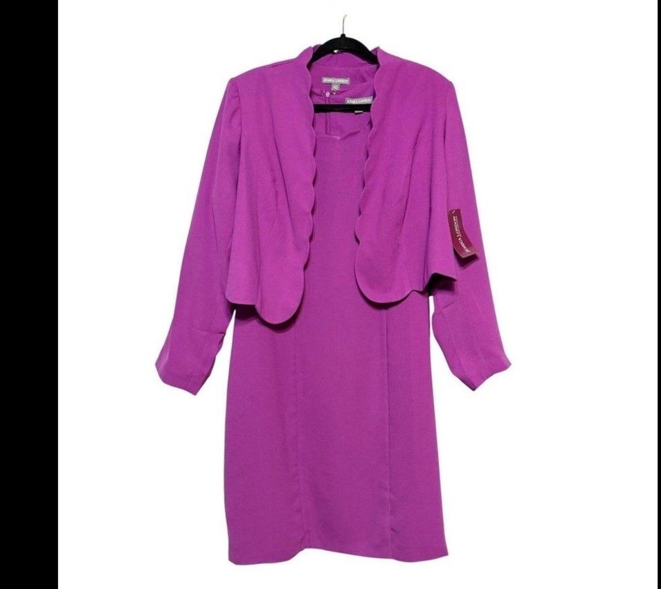 Jessica London purple dress with jacket 16W New With Tags