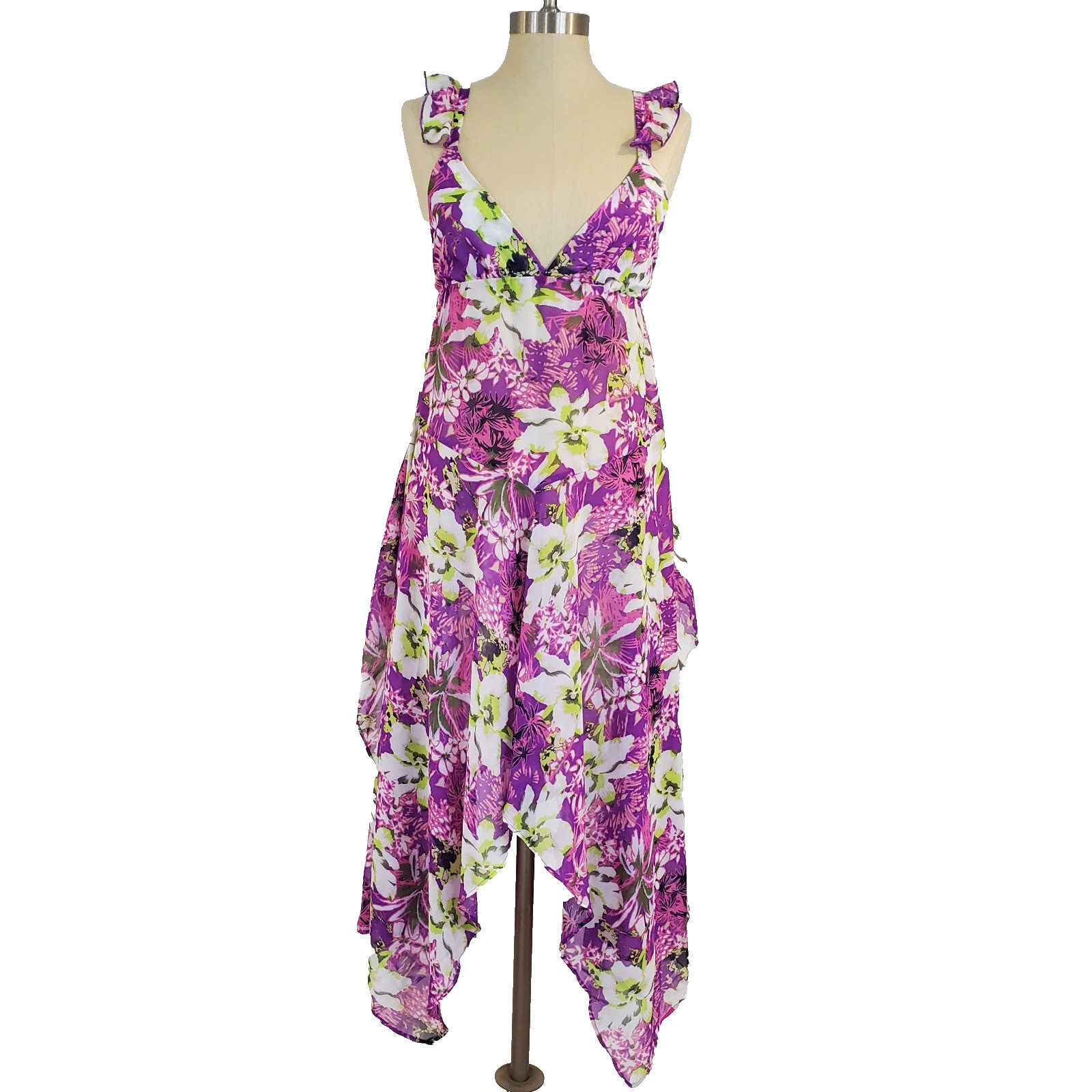 Victorias Secret Sheer Mesh Babydoll Purple Slip Dress Fairy Dainty Y2K Beach M