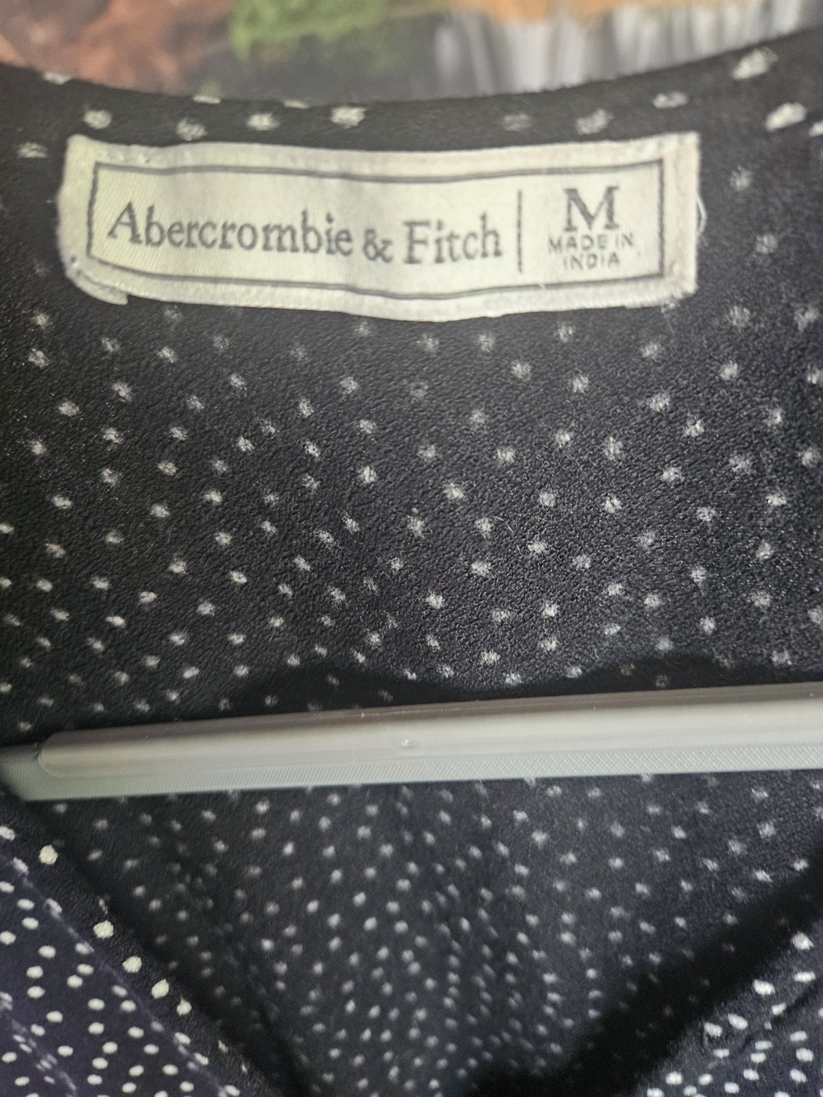 Abercrombie & Fitch Black/White Polka Dot Wrap V-Neck Ruffle Midi Dress M
